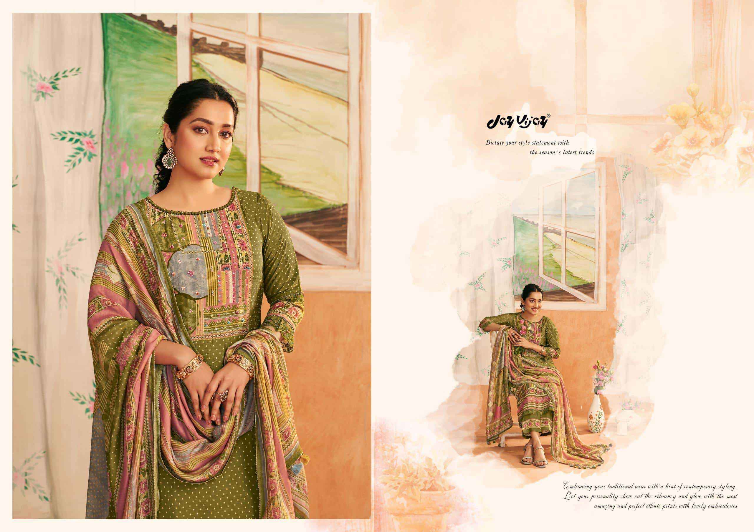 Jay Vijay Sapno Ki Khidki Premium Design Bemberg Silk Suit Collection ( 6 Pcs Catalog )