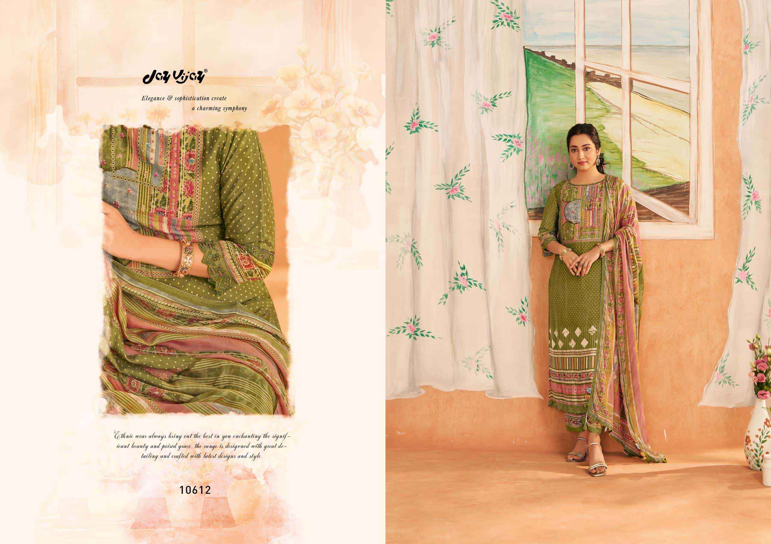 Jay Vijay Sapno Ki Khidki Premium Design Bemberg Silk Suit Collection ( 6 Pcs Catalog )
