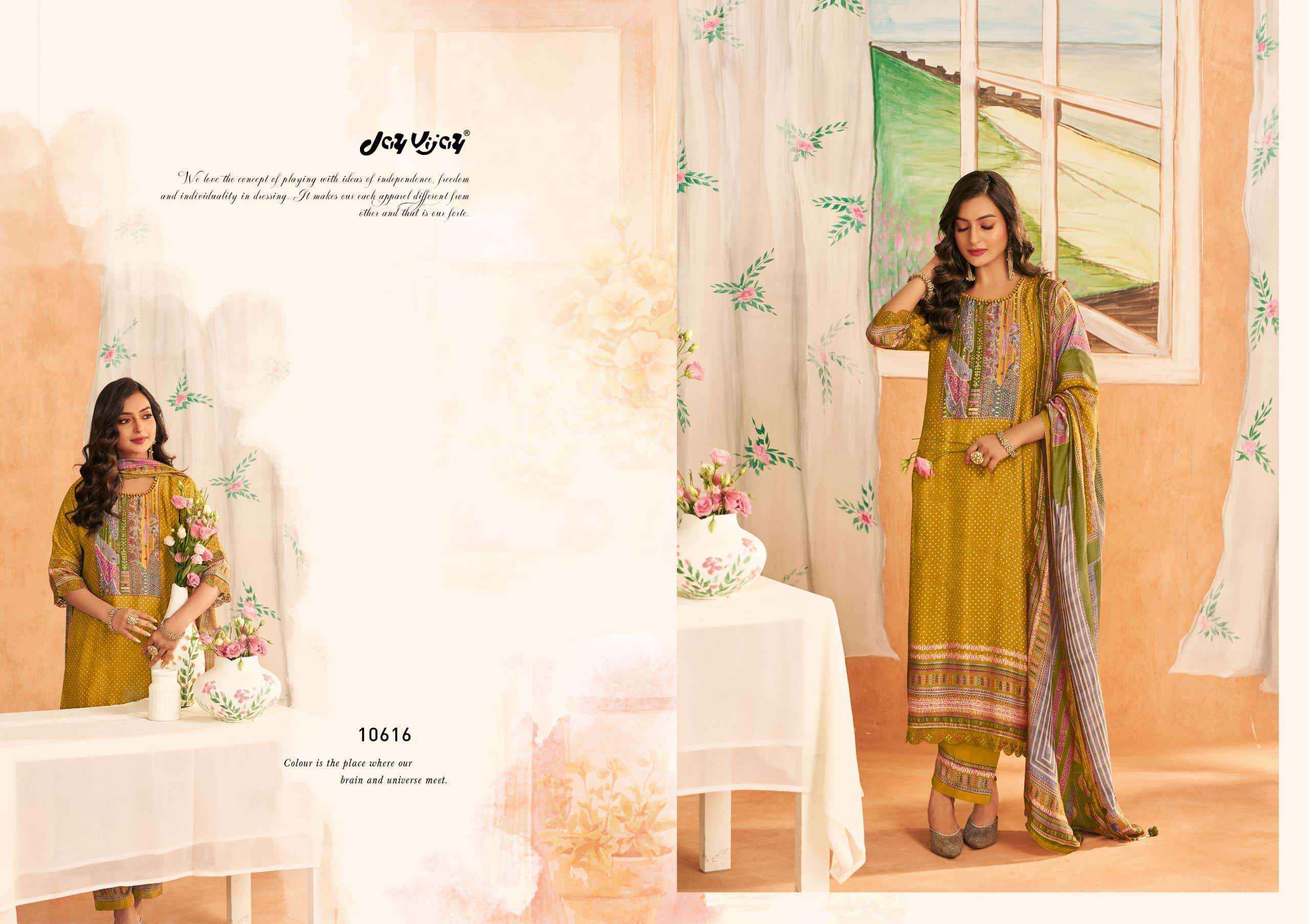 Jay Vijay Sapno Ki Khidki Premium Design Bemberg Silk Suit Collection ( 6 Pcs Catalog )
