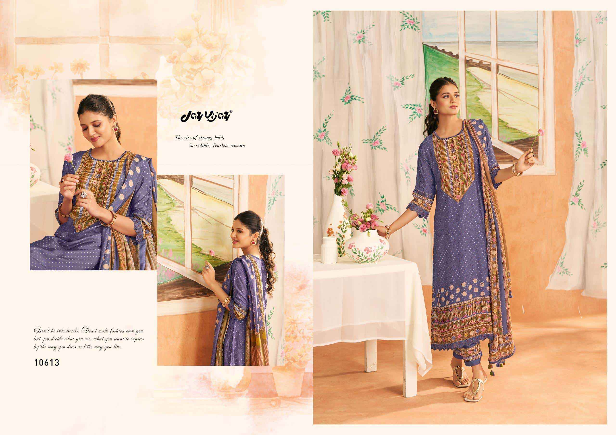 Jay Vijay Sapno Ki Khidki Premium Design Bemberg Silk Suit Collection ( 6 Pcs Catalog )