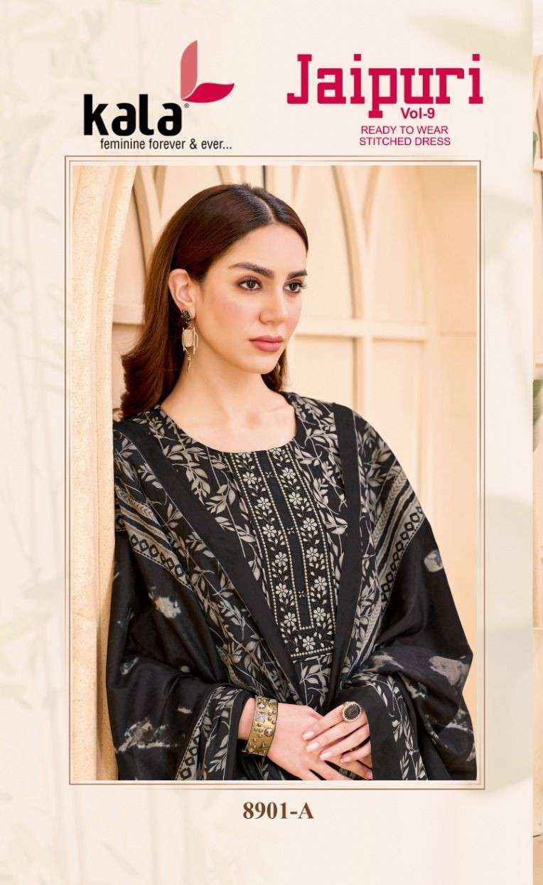 Kala Jaipuri Vol 9 Pure Cotton Readymade Suits Wholesale Surat Price ( 12 Pcs Catalogue )