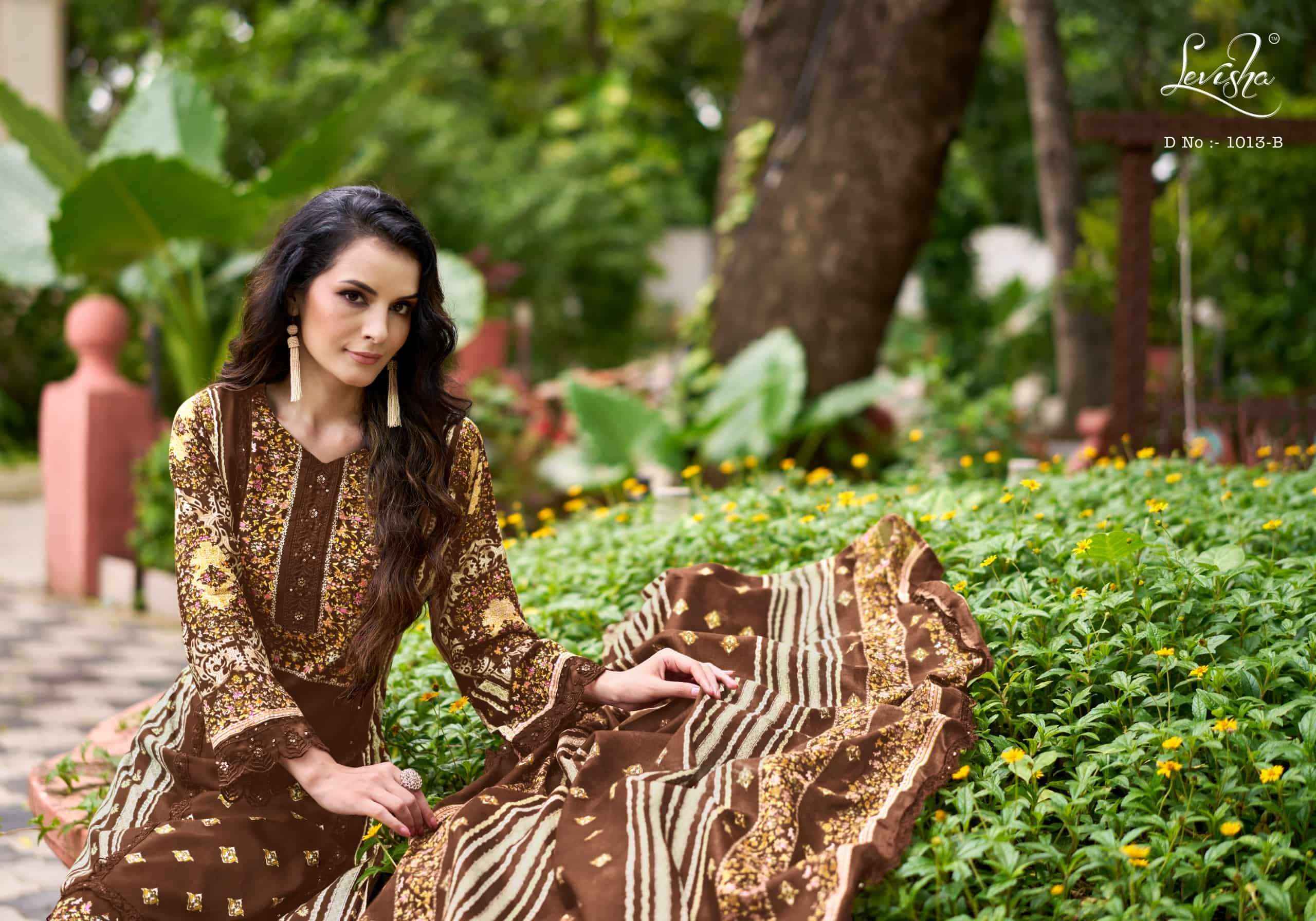 Levisha Bagh Digital Printed Rayon Dress Material Wholesale Price ( 5 Pcs Catalog )