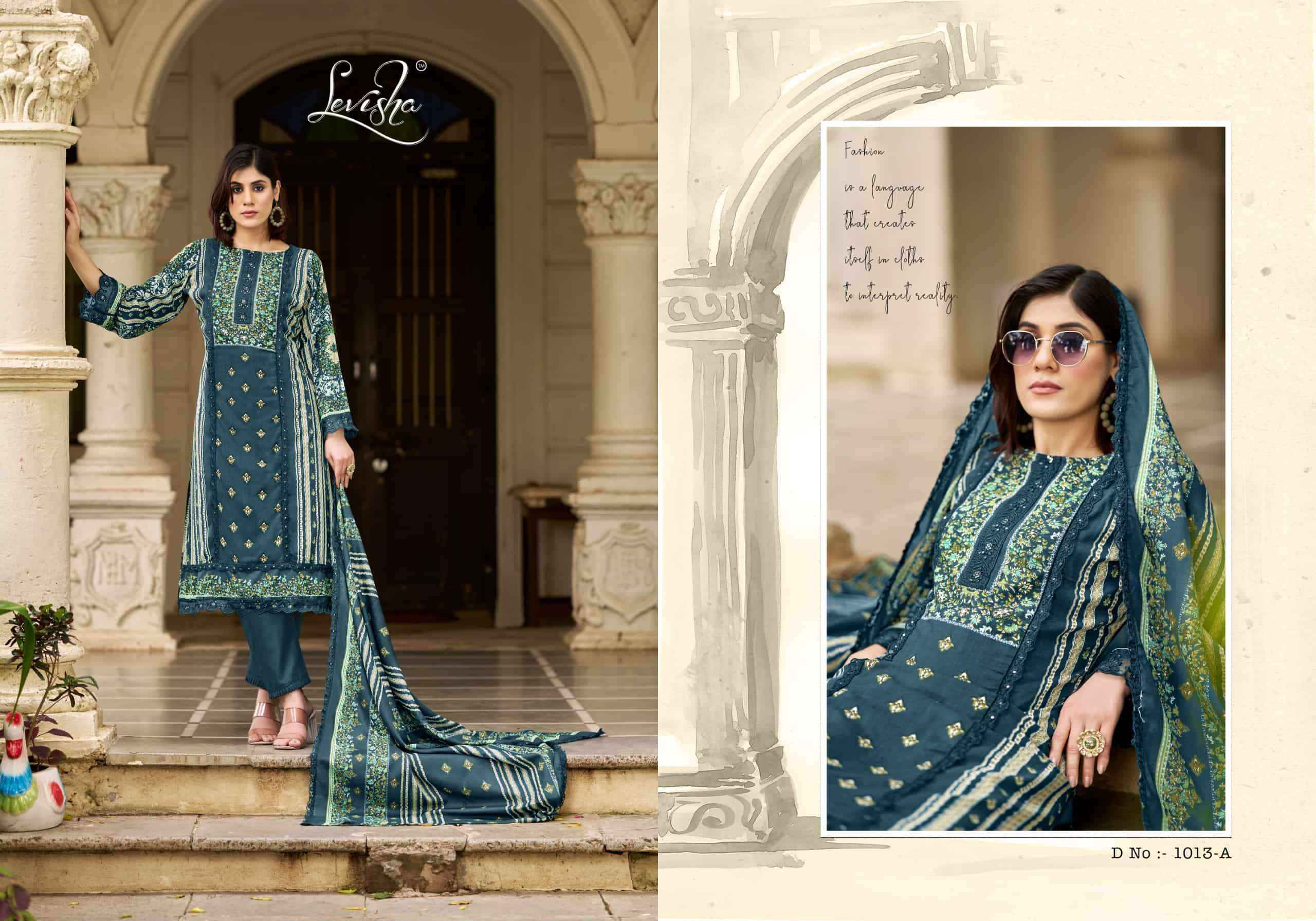 Levisha Bagh Digital Printed Rayon Dress Material Wholesale Price ( 5 Pcs Catalog )