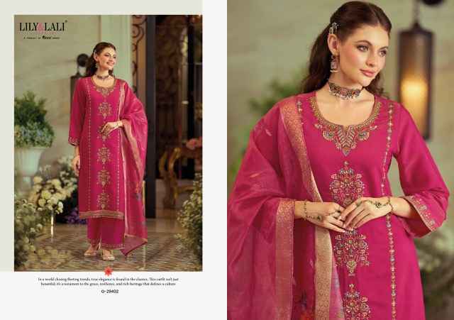 Lily & Lali Gulabo Readymade Shimmer Viscose Silk Dress Collection ( 4 Pcs Catalog )