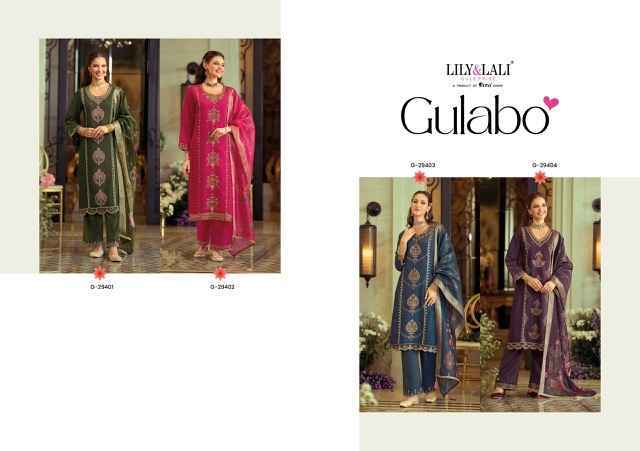 Lily & Lali Gulabo Readymade Shimmer Viscose Silk Dress Collection ( 4 Pcs Catalog )