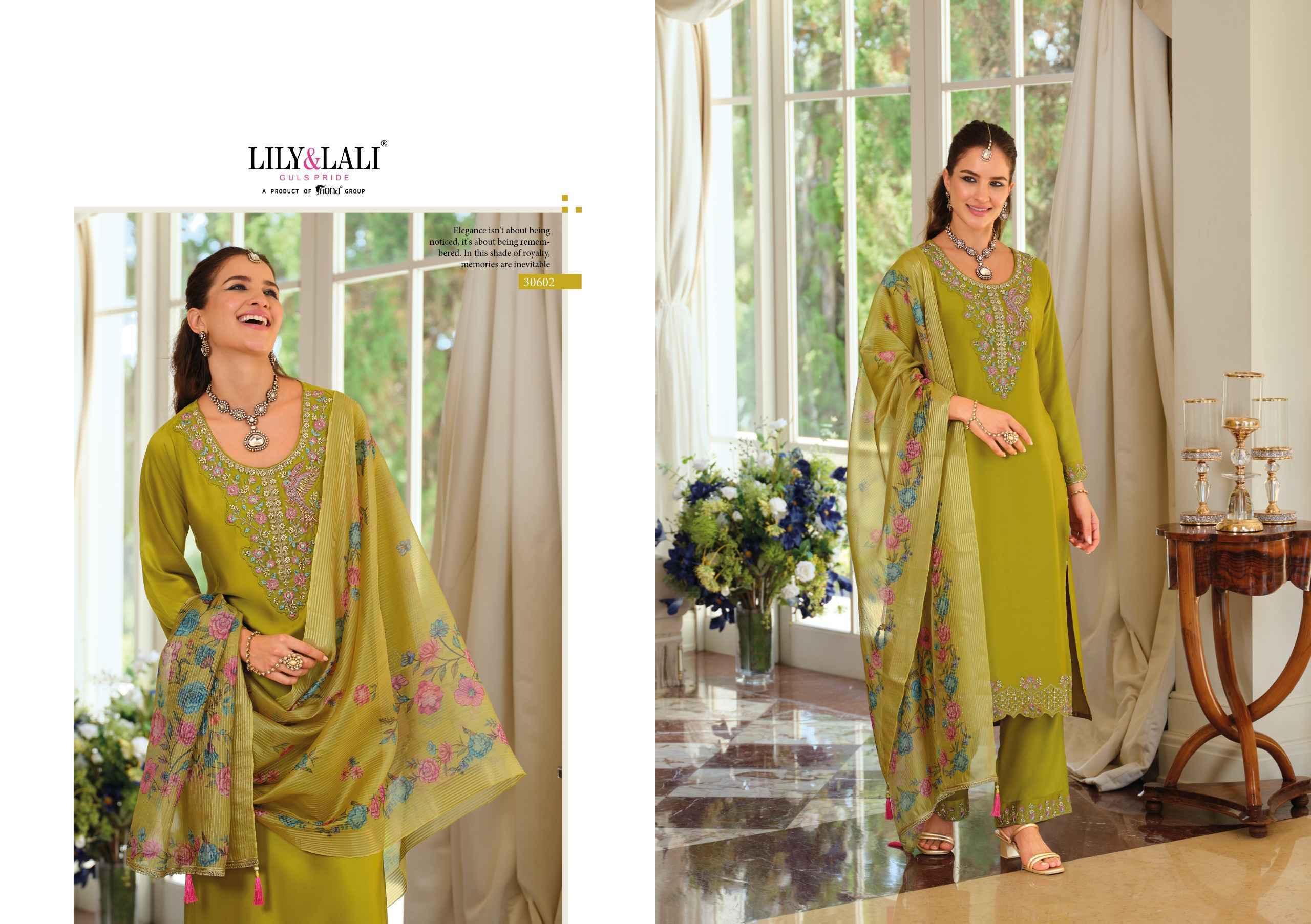 Lily & Lali Jennifer Readymade Viscose Gaji Silk Readymade Suit ( 4 pcs Catalogue )