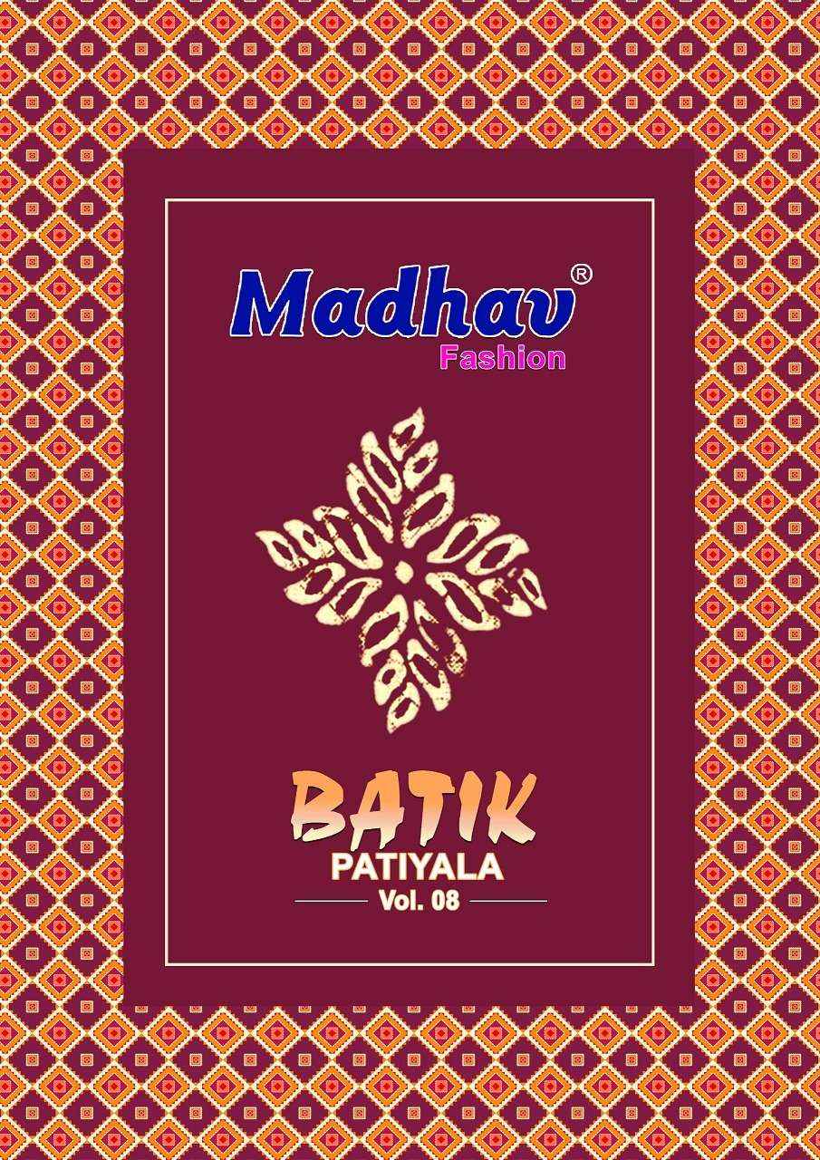 Madhav Batik Patiyala Vol 8 Pure Cotton Unstitch Wholesale Collection ( 10 Pcs Catalog )