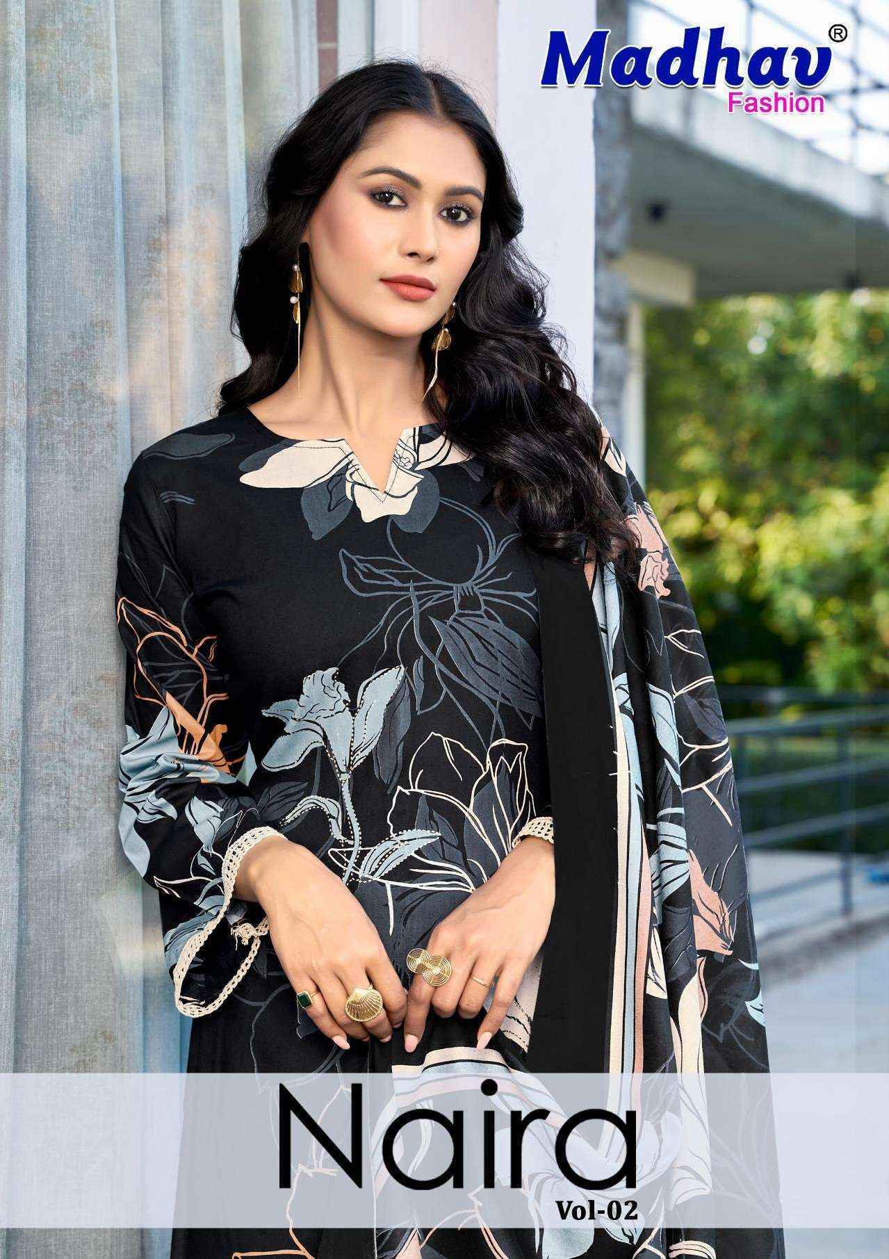 Madhav Fashion Naira Vol 2 Rayon Dress Material Collection ( 5 Pcs Catalog )