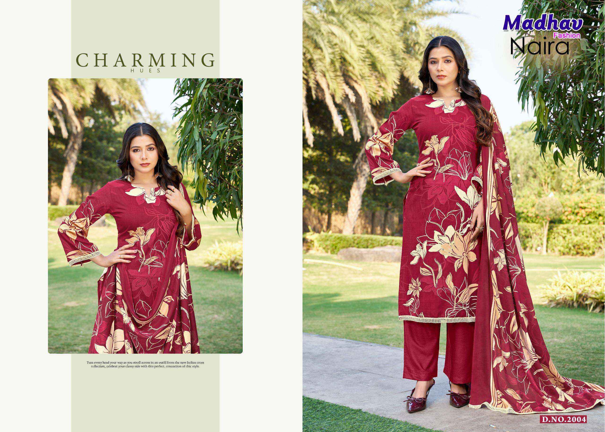 Madhav Fashion Naira Vol 2 Rayon Dress Material Collection ( 5 Pcs Catalog )