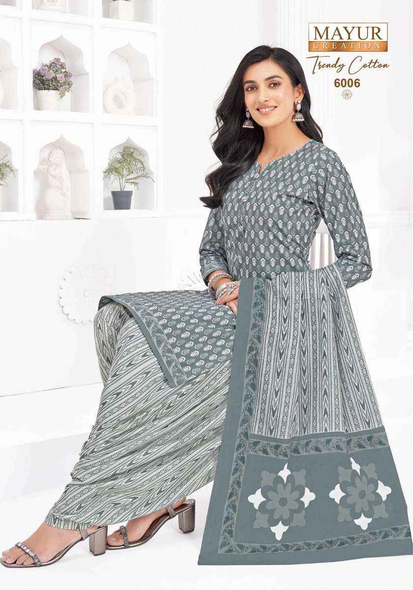 Mayur Trendy Cotton Vol 6 Patiyala Print Cotton Dress Material Collection ( 10 Pcs Catalog )