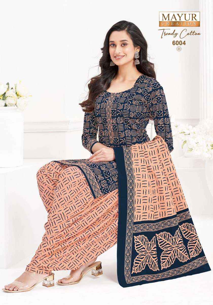 Mayur Trendy Cotton Vol 6 Patiyala Print Cotton Dress Material Collection ( 10 Pcs Catalog )