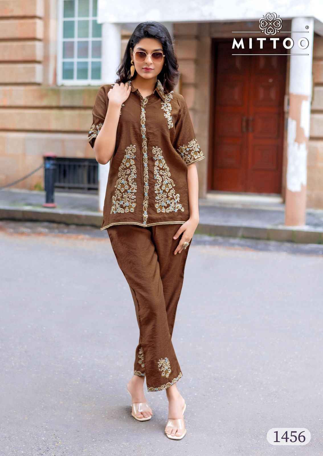 Mittoo Cool Line Viscose Weaving Co Ord Set Wholesale Price ( 5 pcs Catalogue )
