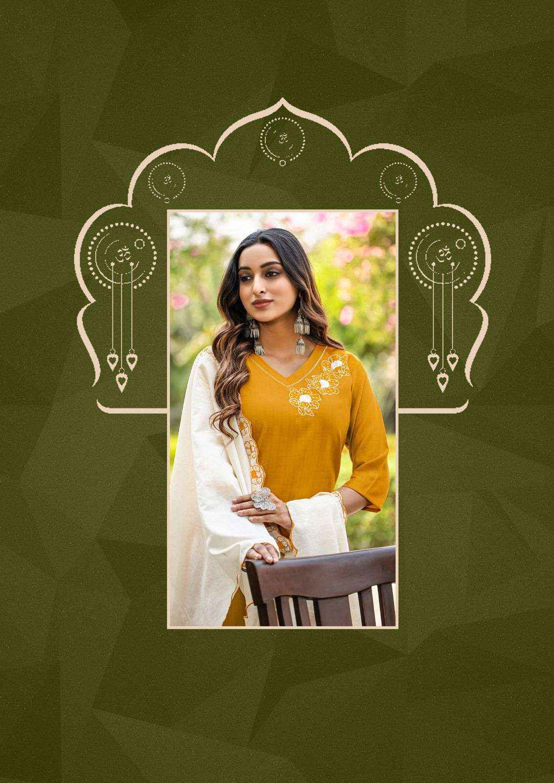 Mittoo Elite Designer Straight Kurti Pant Dupatta Set Collection ( 6 Pcs Catalog )