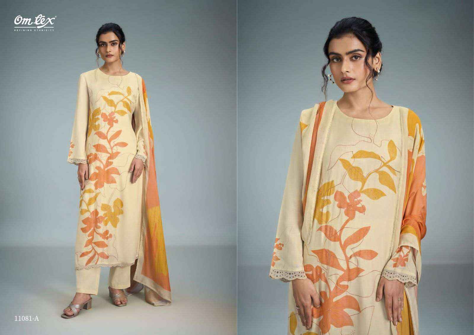 Omtex Sakura Fancy Muslin Dress Material Wholesale Collection ( 4 Pcs Catalog )