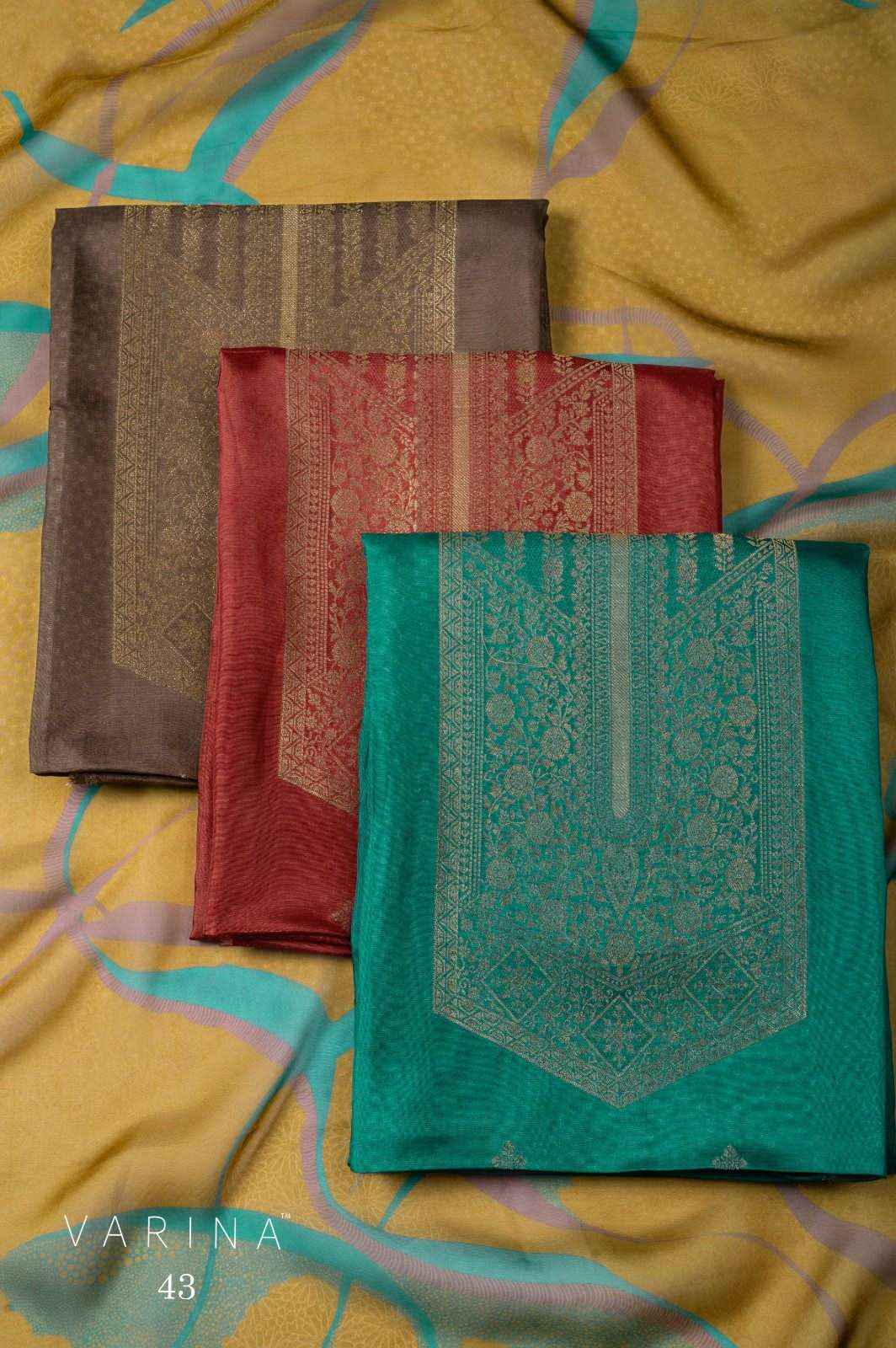 Omtex Varina D 43 Fancy Russian Silk Ladies Dress Material Collection ( 4 Pcs Catalog )