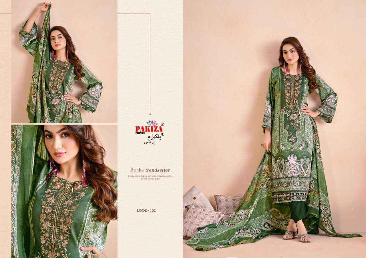 Pakiza Prints Farmaish Vol 1 Designer Print Zam Satin Suit Wholesale Collection ( 4 Pcs Catalog )