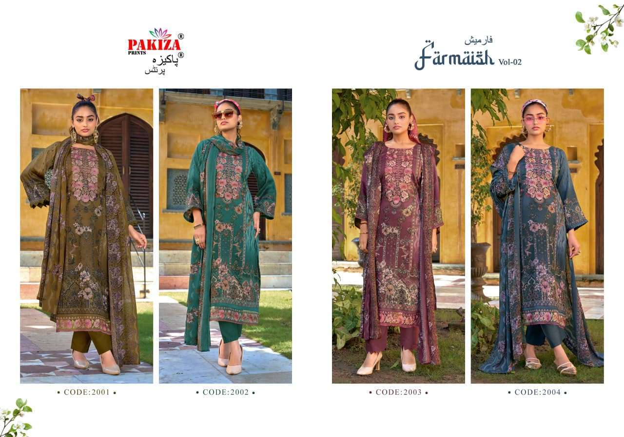 Pakiza Prints Farmaish Vol 2 Fancy Jam Satin Dress Material ( 4 Pcs Catalog )