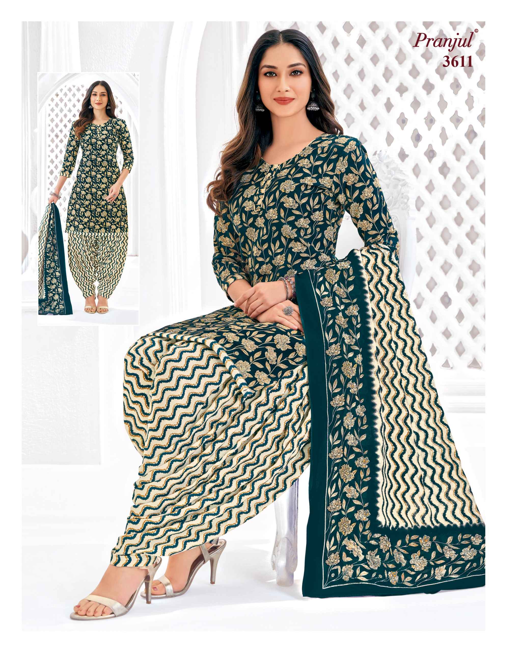 Pranjul Priyanshi Vol-36 Unstitched Dress Material At Wholesale Price ( 6 Pcs Set )