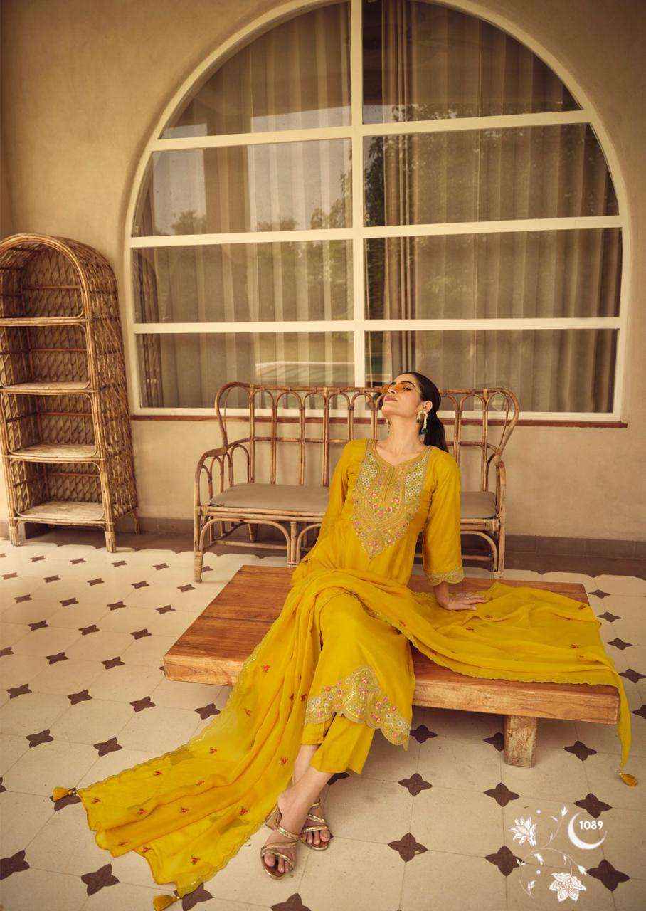 Prm India Moh Pure Russian Silk Readymade Designer Suit Collection ( 6 Pcs Catalog )