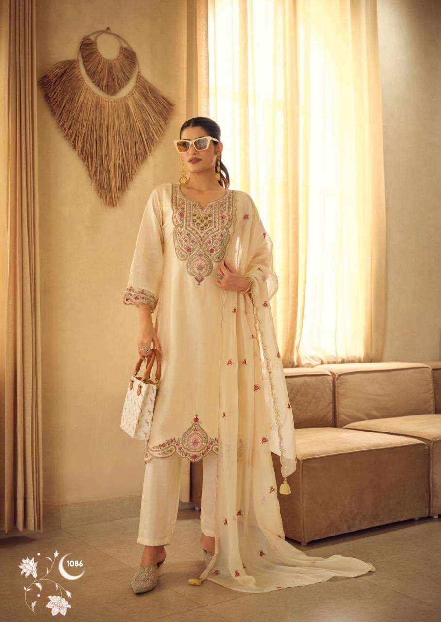 Prm India Moh Pure Russian Silk Readymade Designer Suit Collection ( 6 Pcs Catalog )