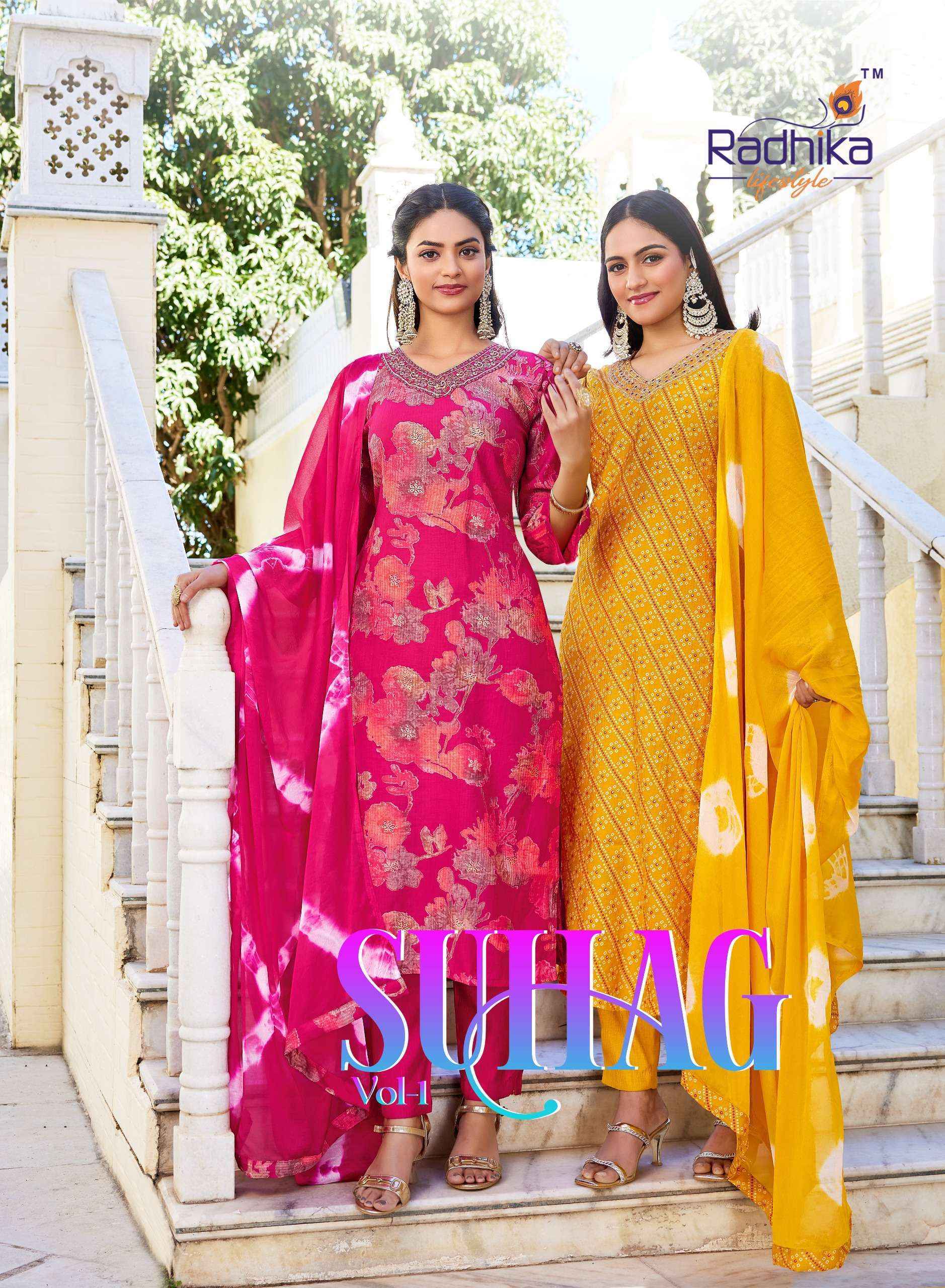 Radhika Lifestyle Shuag Vol 1 Fancy Kurti Combo Set Collection ( 8 Pcs Catalog )