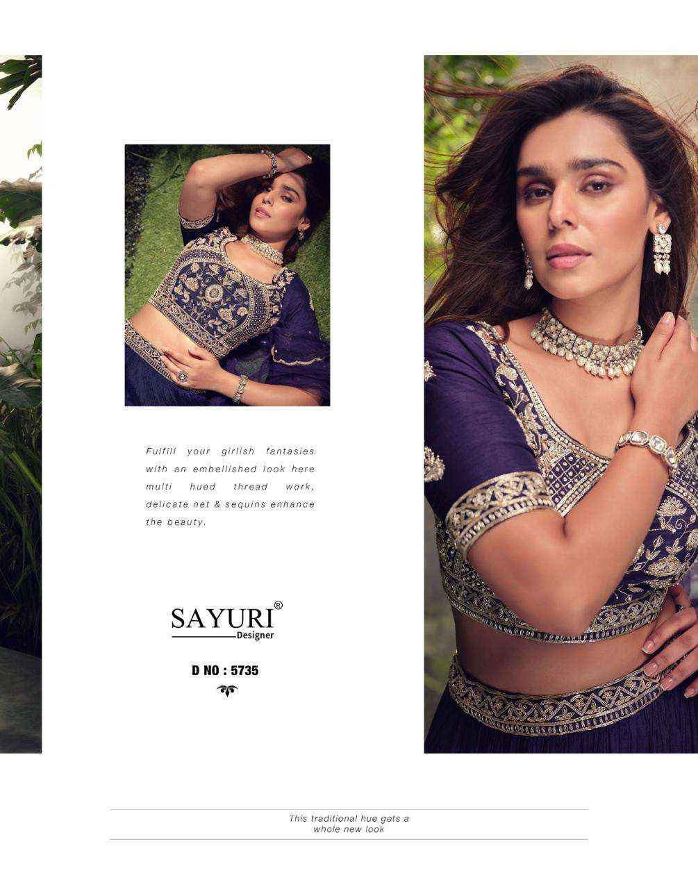 Sayuri Apurva 5735 To 5737 Partywear Designer Lehenga Latest Collection