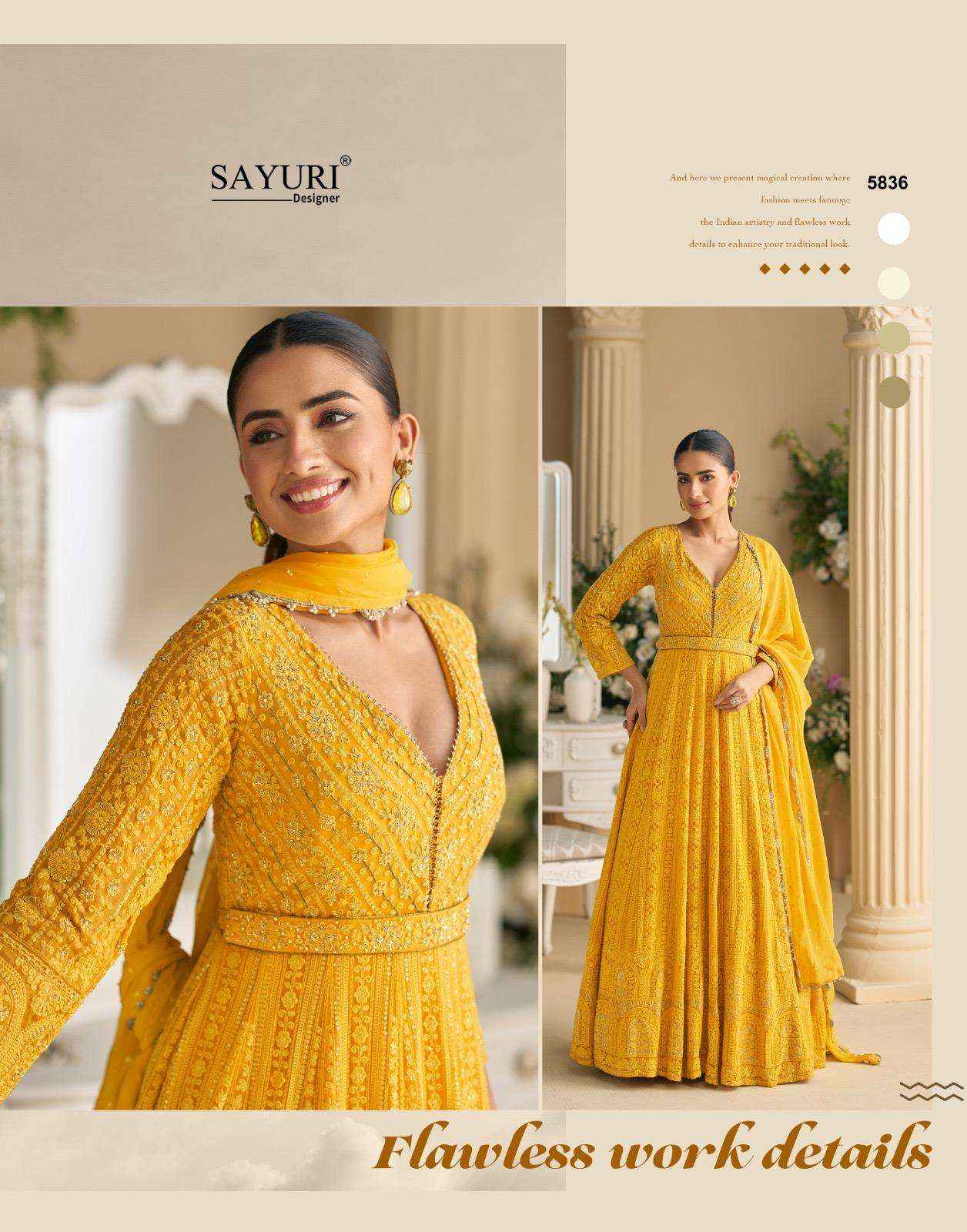 Sayuri Dawat 5834 To 5837 Latest Dsigner Indo Western Dress Collection ( 4 Pcs Catalog )