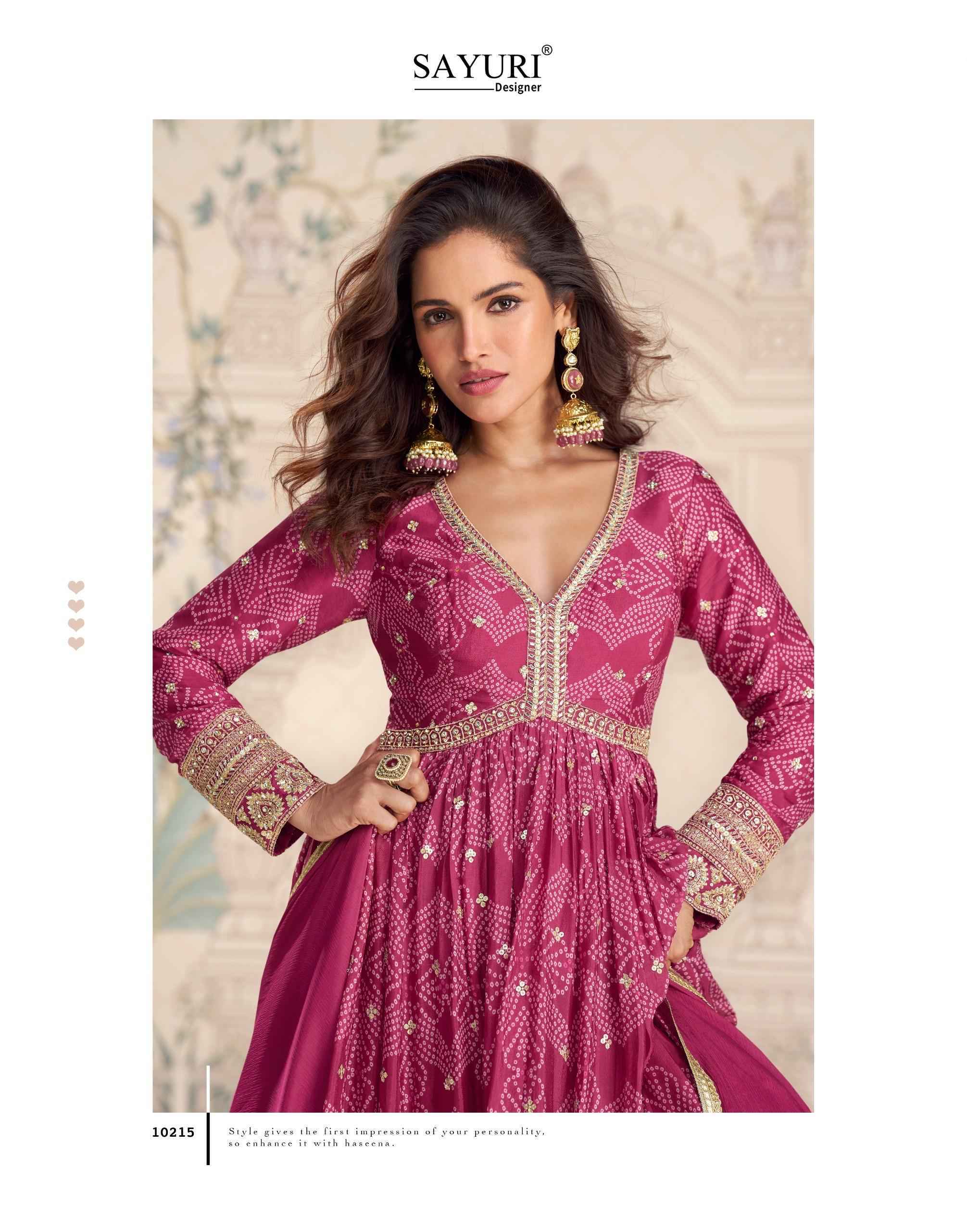 Sayuri Designer Bandhan Readymade Gown With Dupatta Chinon Silk Dress Collection ( 3 Pcs Catalog )