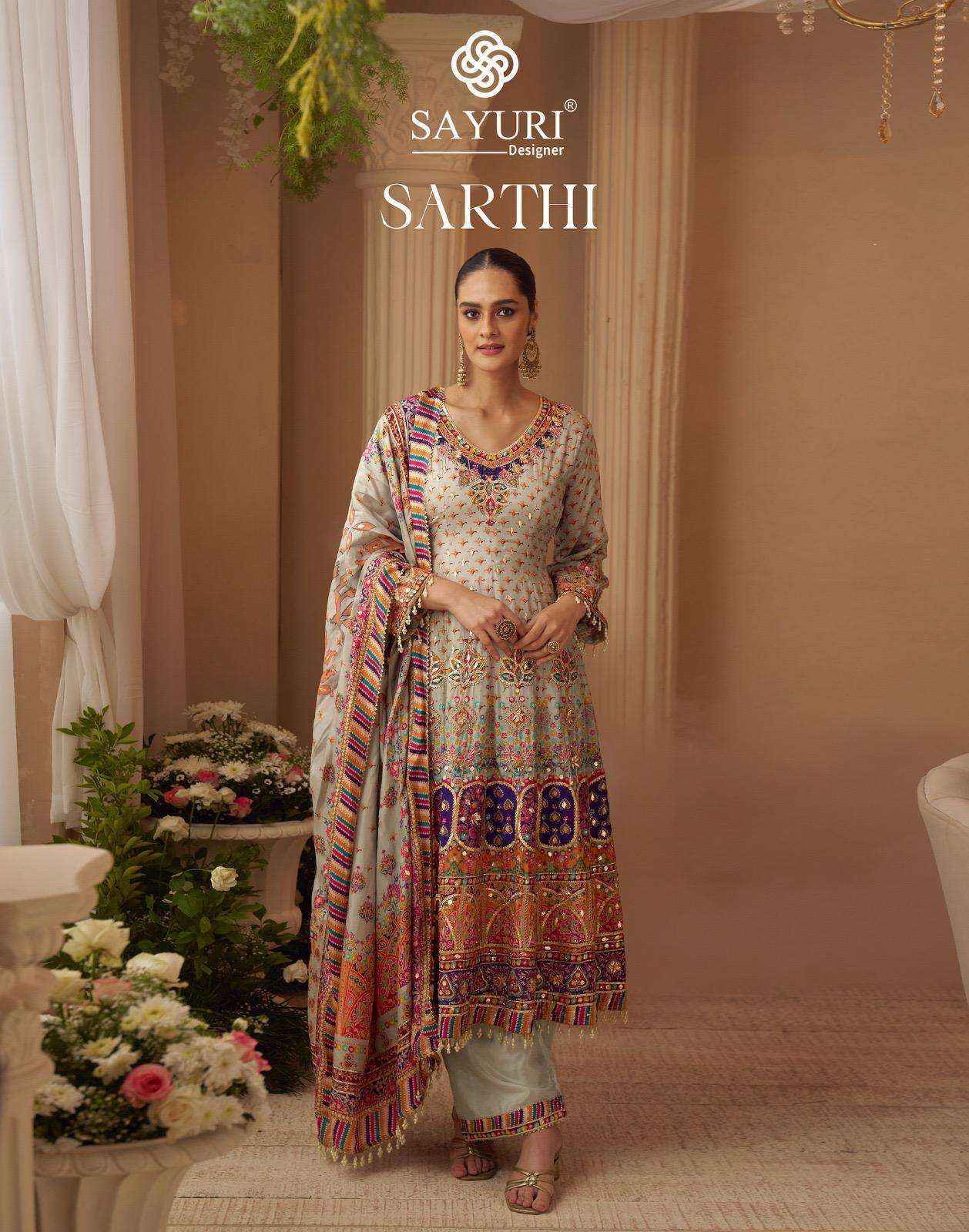 Sayuri Designer Sarthi Readymade Crepe Silk Dress Collection ( 3 Pcs Catalog )