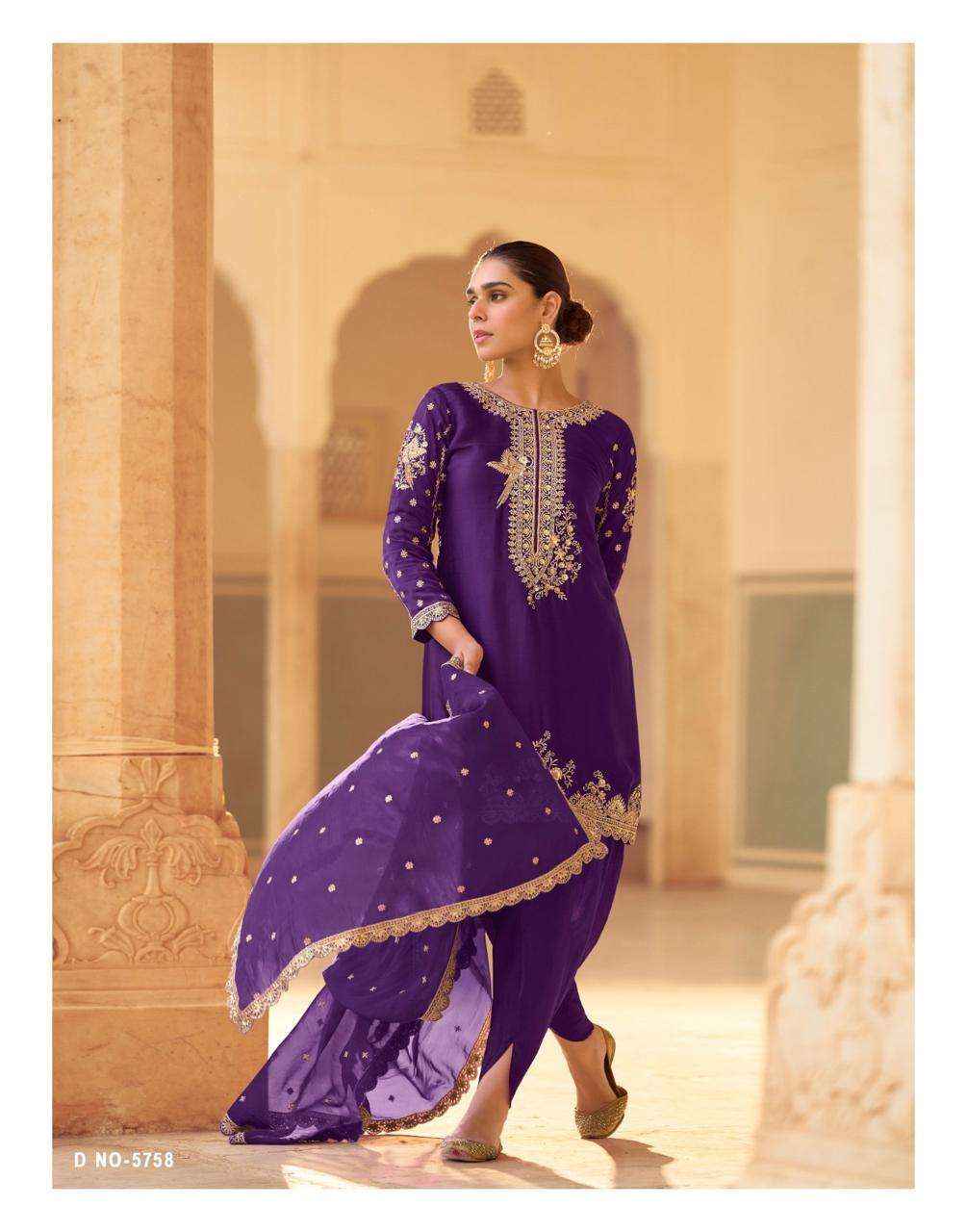 Sayuri Siya 5757 To 5759 Designer Doti Suit Latest Collection ( 3 Pcs Catalog )