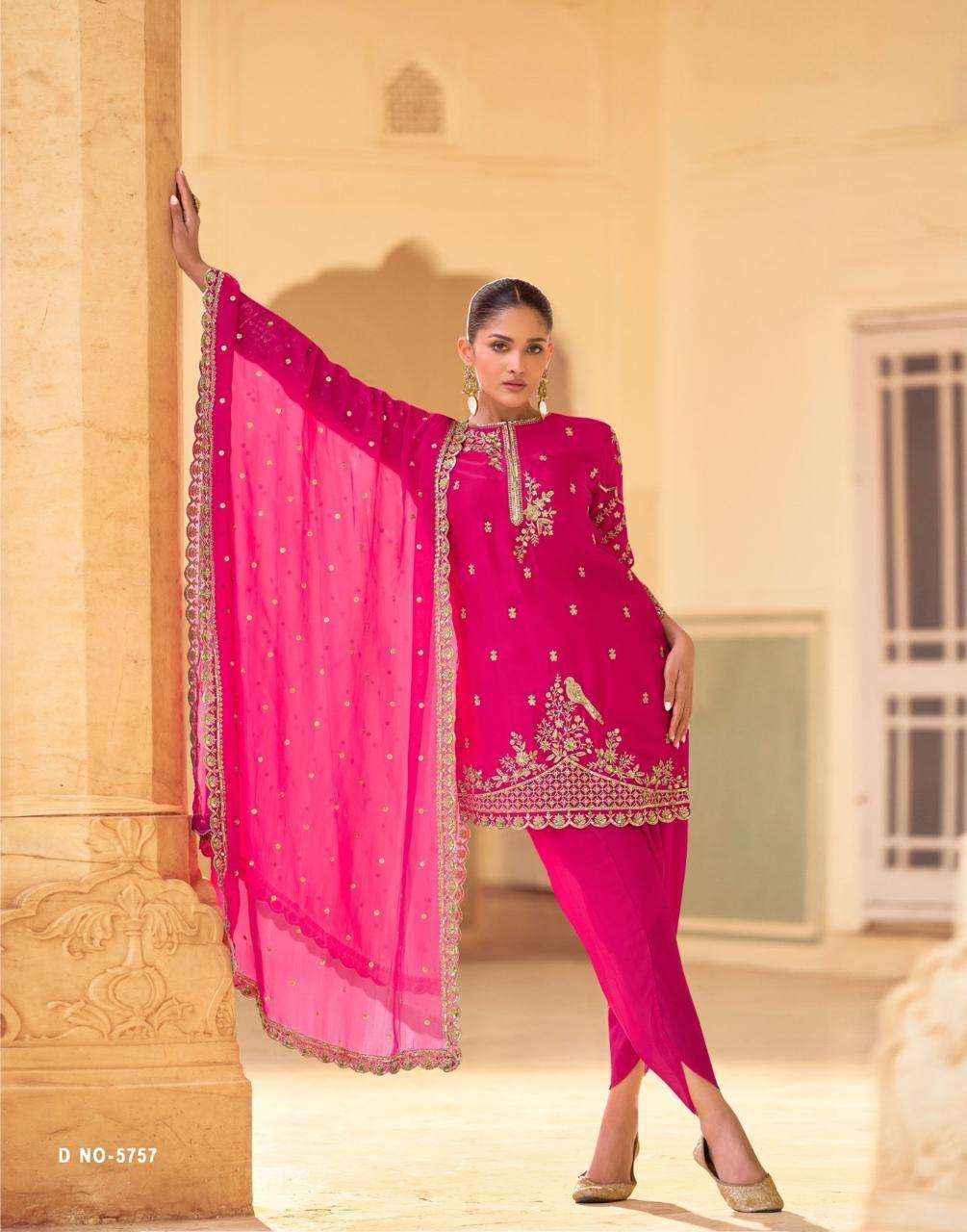Sayuri Siya 5757 To 5759 Designer Doti Suit Latest Collection ( 3 Pcs Catalog )