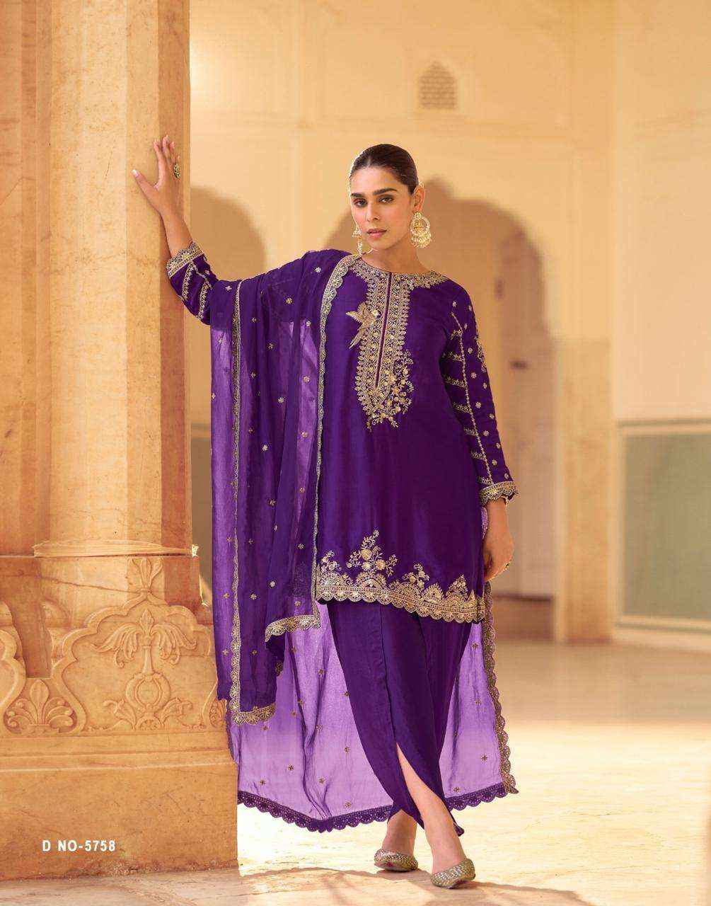 Sayuri Siya 5757 To 5759 Designer Doti Suit Latest Collection ( 3 Pcs Catalog )