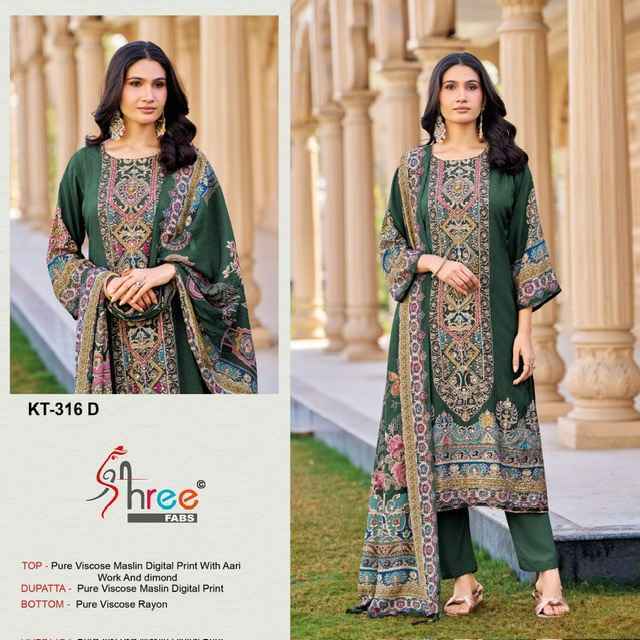 Shree Fabs KT 316 Viscous Maslin Dress Material Collection ( 4 Pcs Catalog )