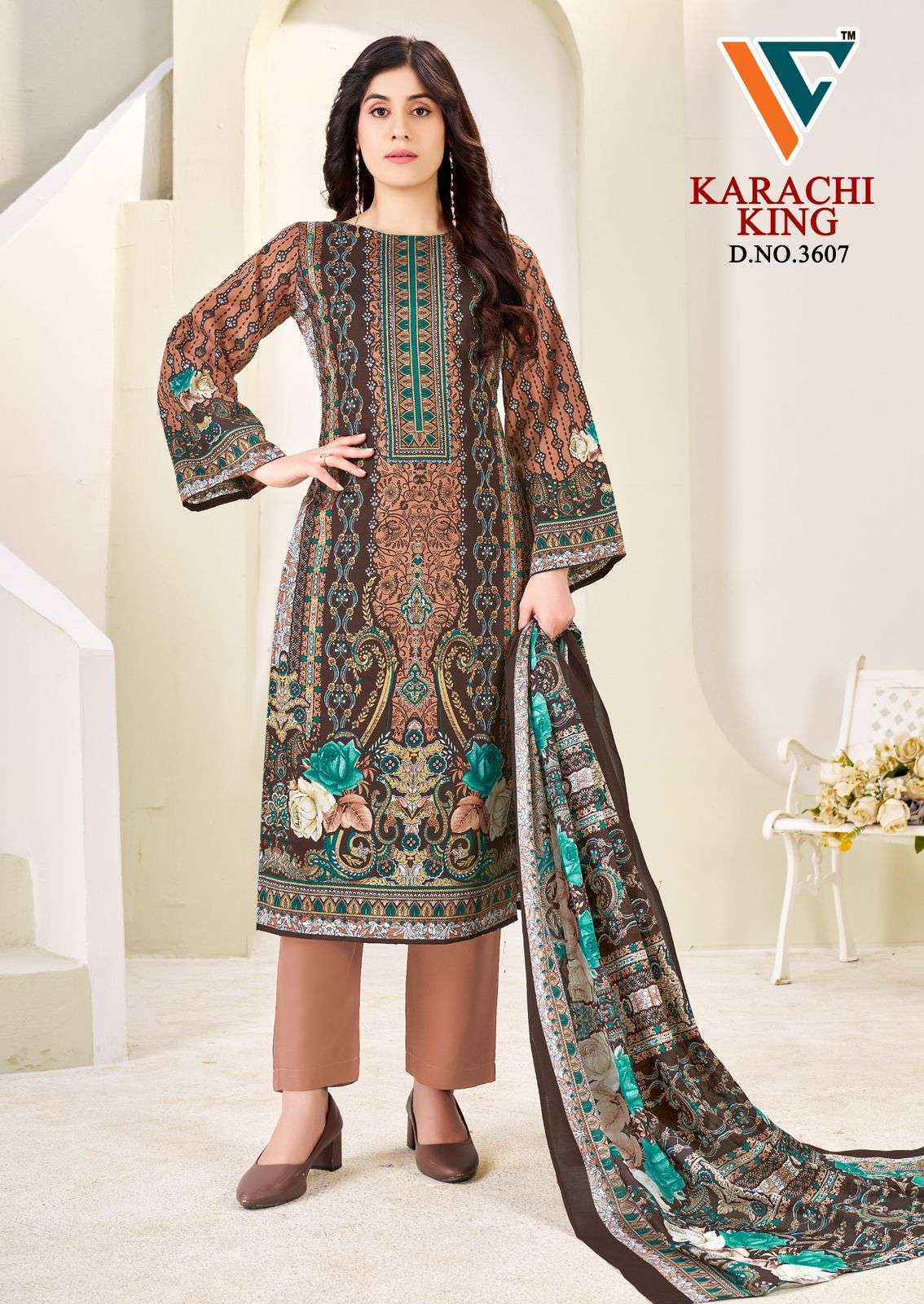 Vandana Creation Karachi King Vol 36 Cotton Dress Material Wholesale Price ( 8 pcs Catalogue )