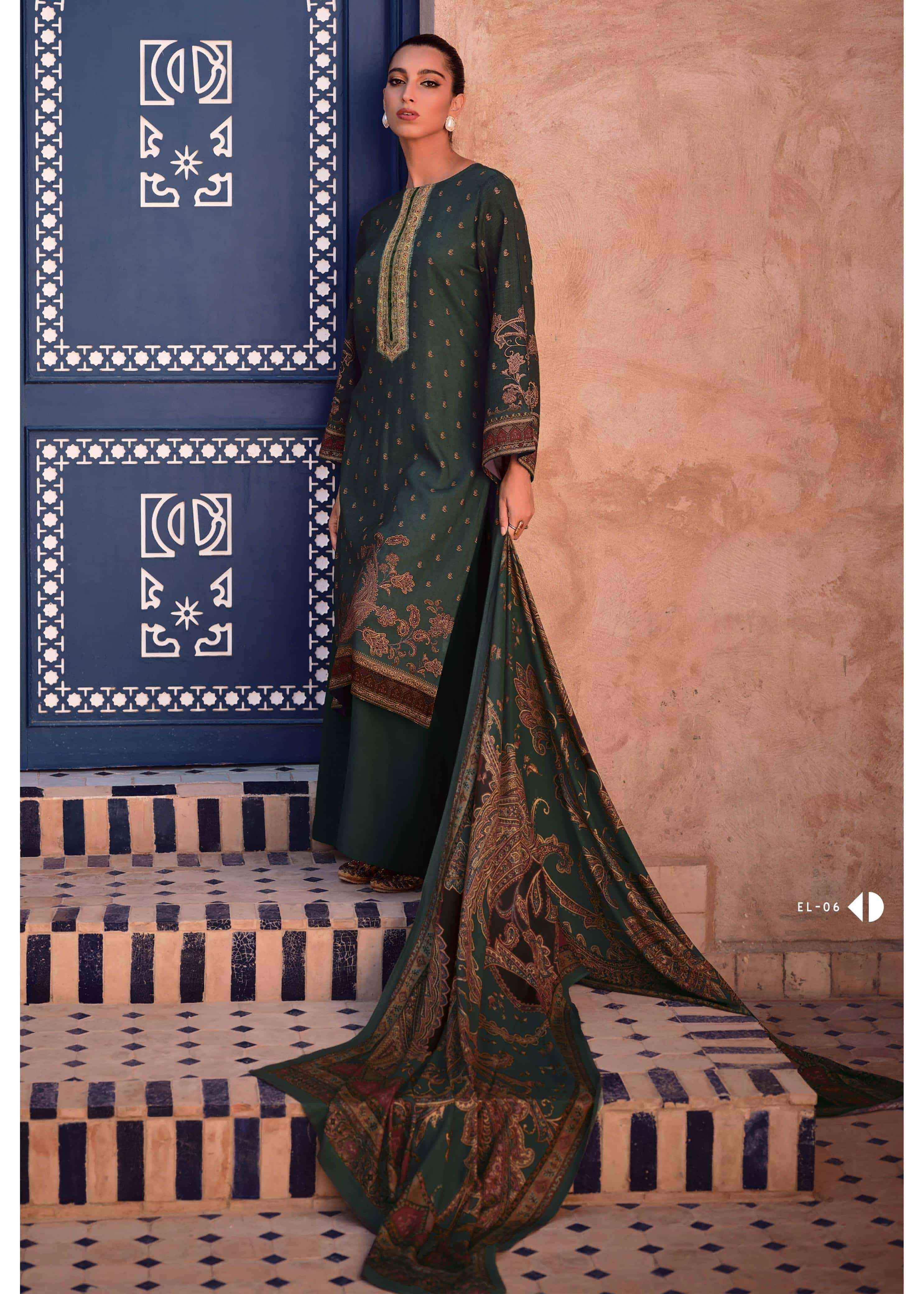 Varsha Ella Fancy Digital Printed Muslin Dress Material Wholesale Collection ( 6 Pcs Catalog )