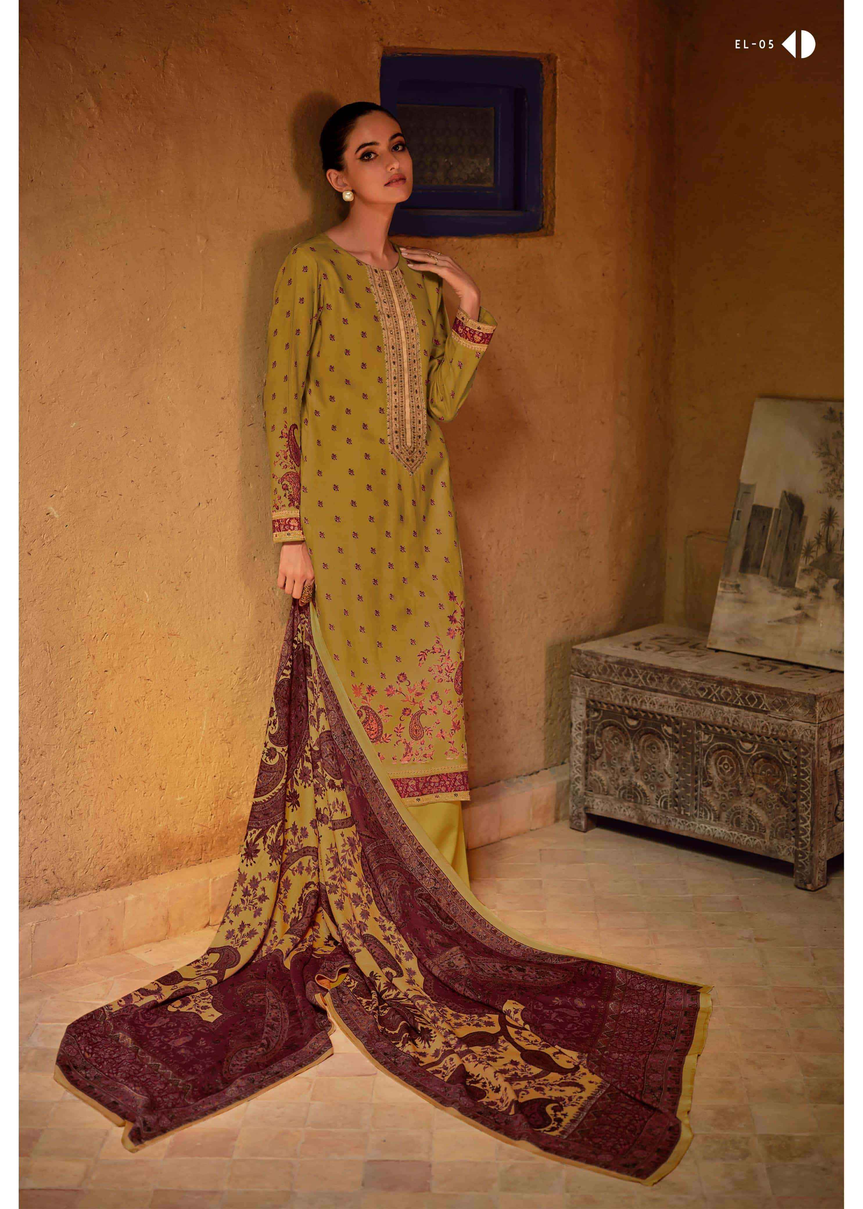 Varsha Ella Fancy Digital Printed Muslin Dress Material Wholesale Collection ( 6 Pcs Catalog )