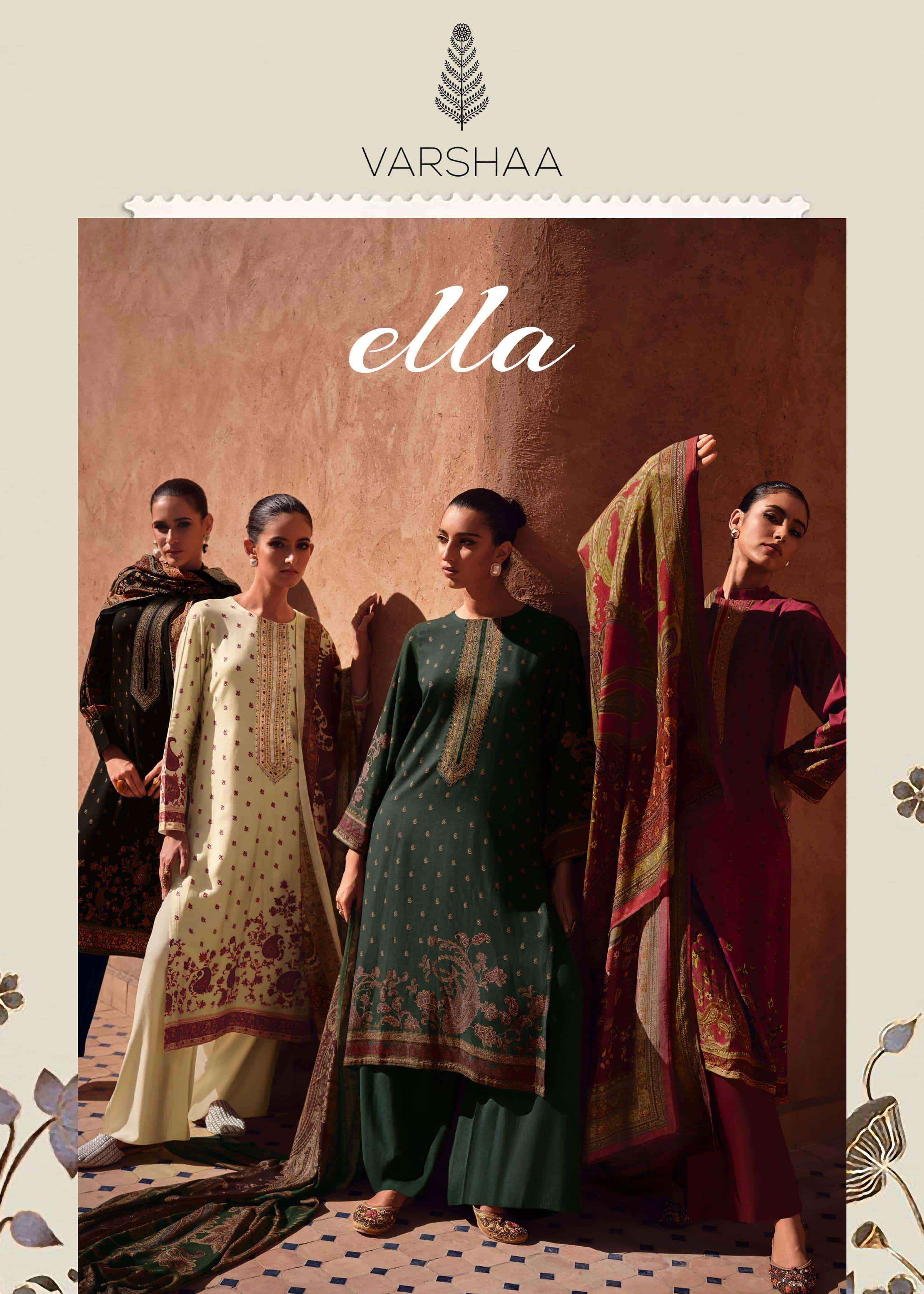 Varsha Ella Fancy Digital Printed Muslin Dress Material Wholesale Collection ( 6 Pcs Catalog )