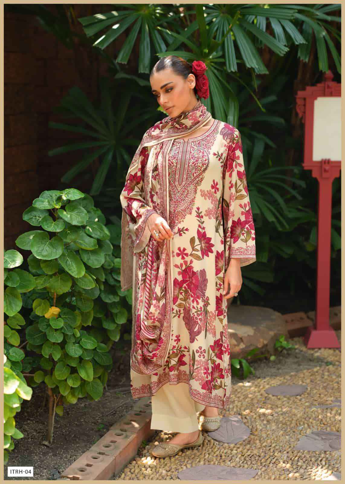 Varsha Fashion Itrh Silk Ladies Ladies Dress Material Wholesale Price ( 6 Pcs Catalogue )