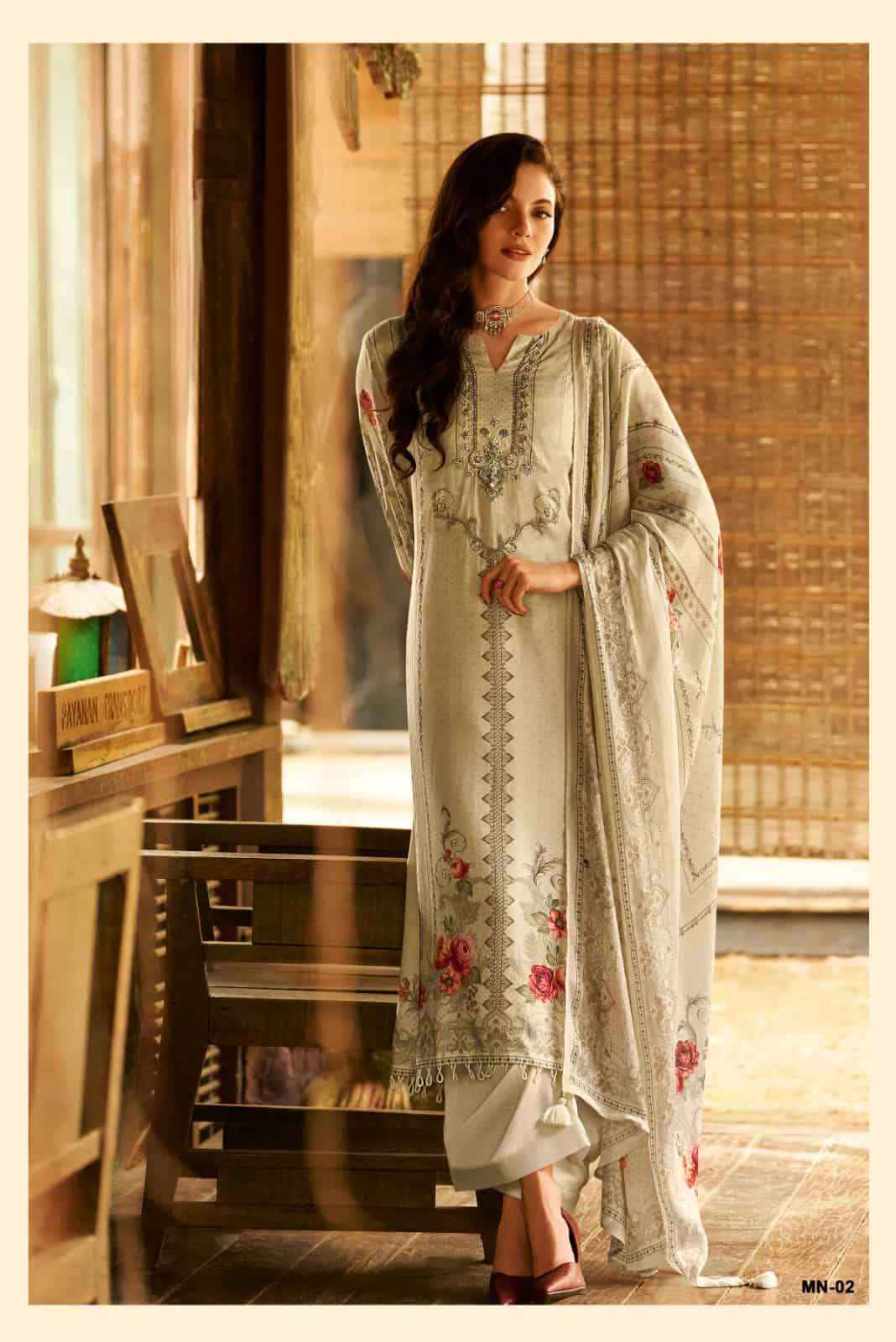 Varsha Mian Modal Satin Dress Material Wholesale Dealer In Surat ( 6 Pcs Catalogue )