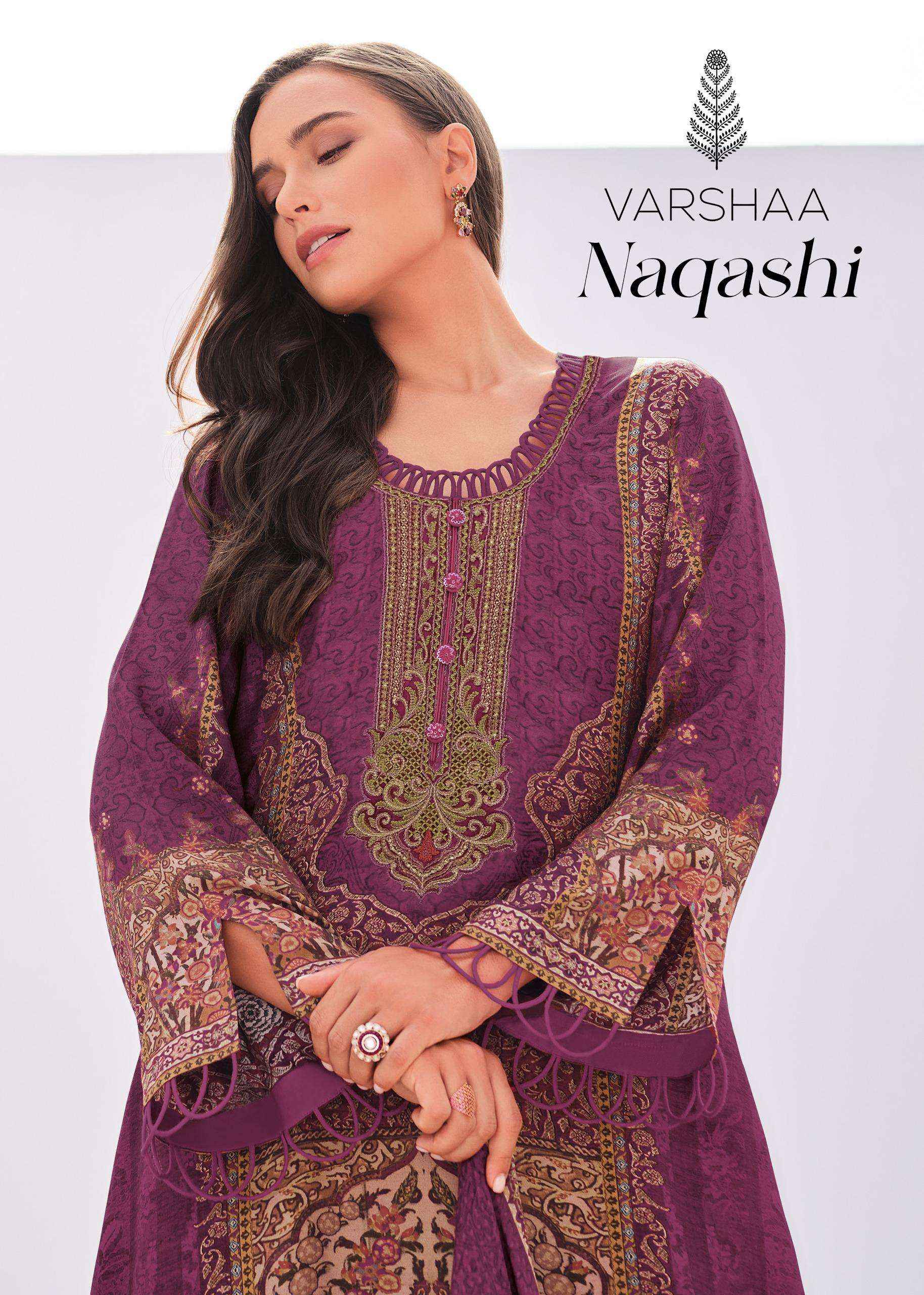 Varsha Naqashi Exclusive Modal Satin Ladies Suit Collection ( 5 Pcs Catalog )