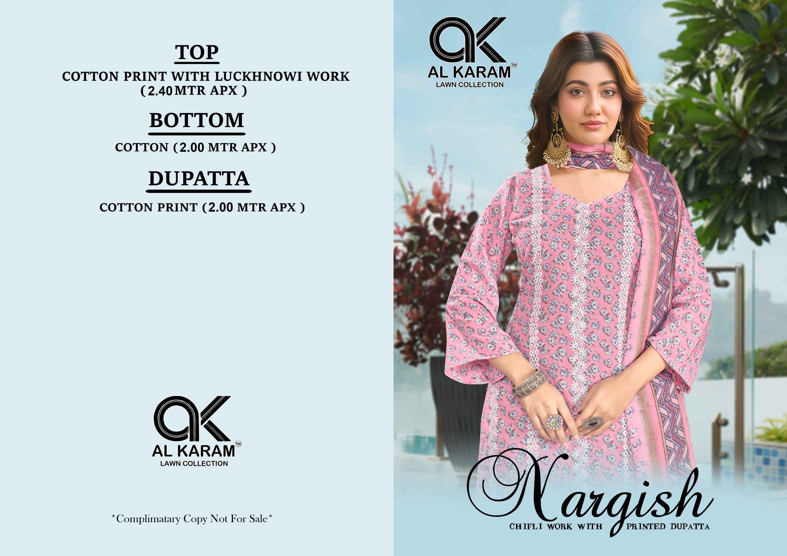 Al Karam Nargis Cotton Dress Material Wholesale Collection ( 4 Pcs Catalog )