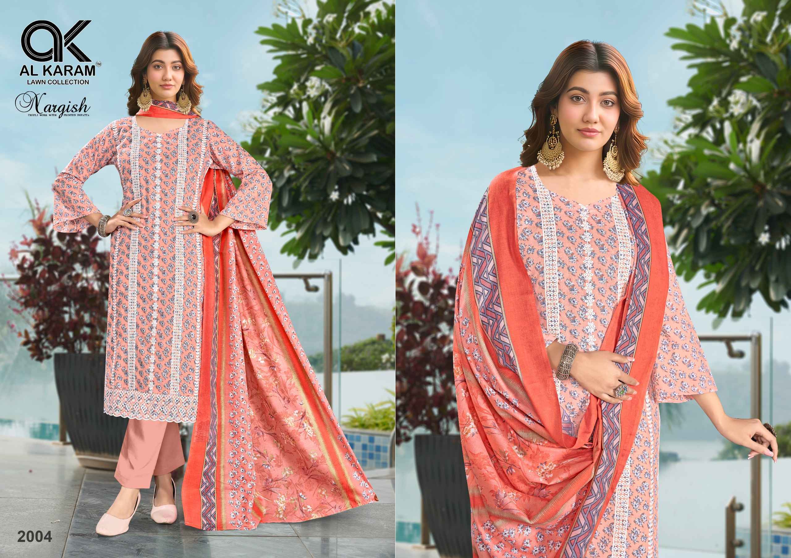 Al Karam Nargis Cotton Dress Material Wholesale Collection ( 4 Pcs Catalog )