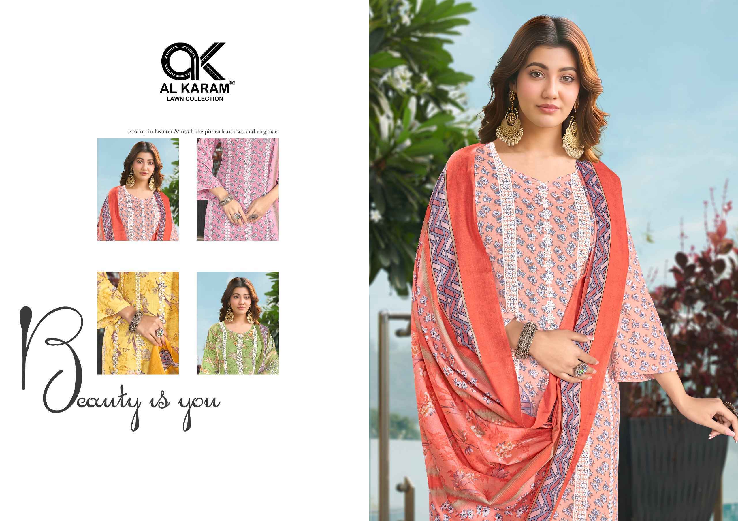 Al Karam Nargis Cotton Dress Material Wholesale Collection ( 4 Pcs Catalog )