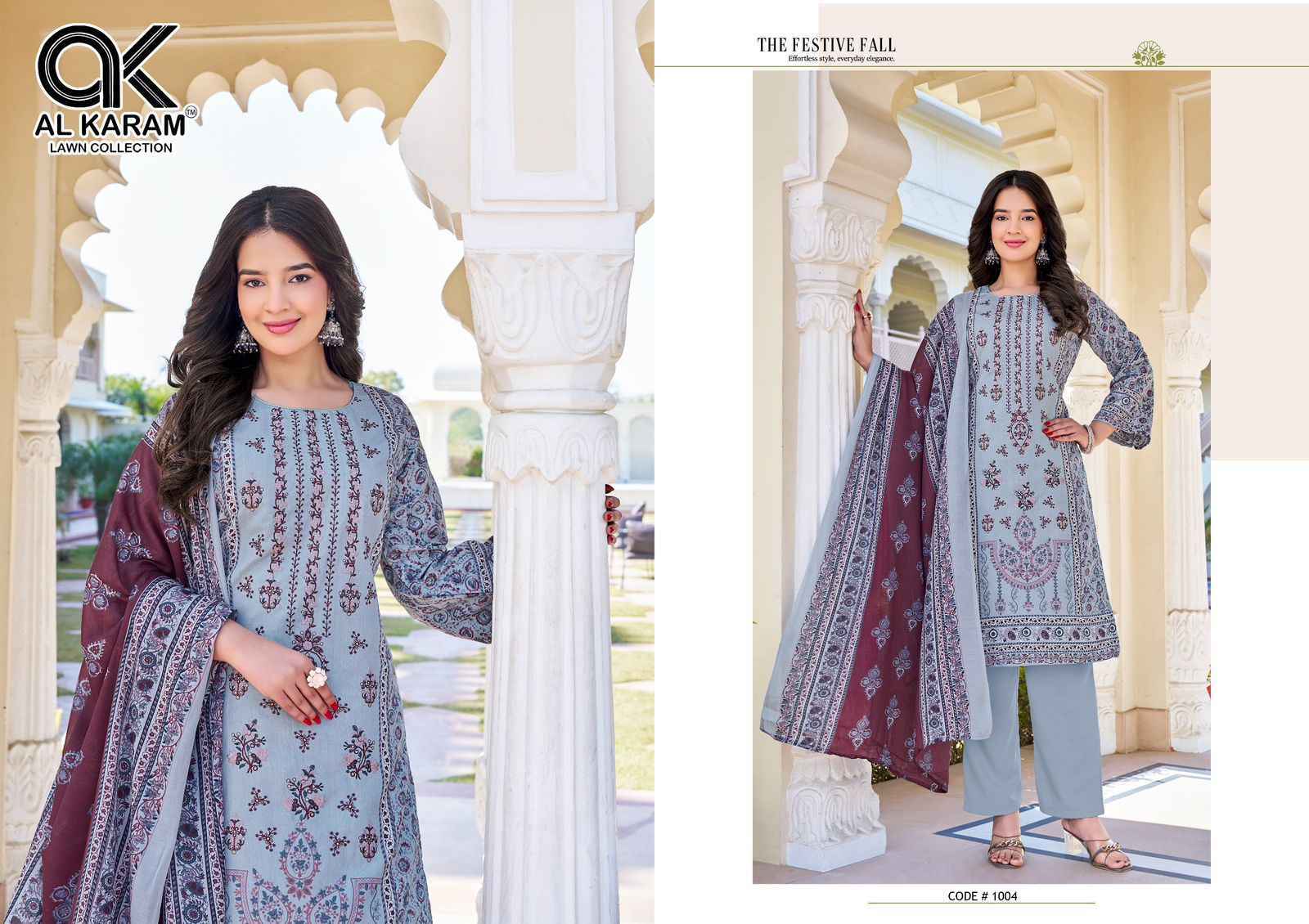 Al Karam Shezlin Reyon cotton Dress Material Wholesale Collection  ( 6 Pcs Catalog )