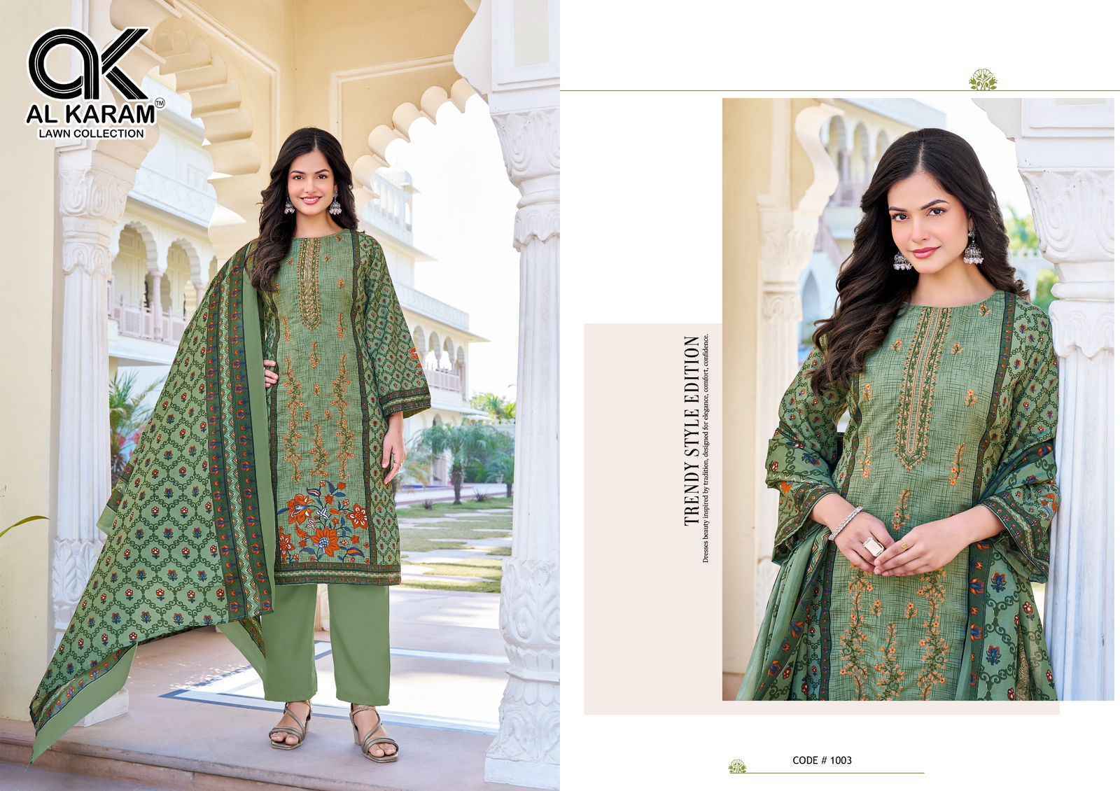 Al Karam Shezlin Reyon cotton Dress Material Wholesale Collection  ( 6 Pcs Catalog )