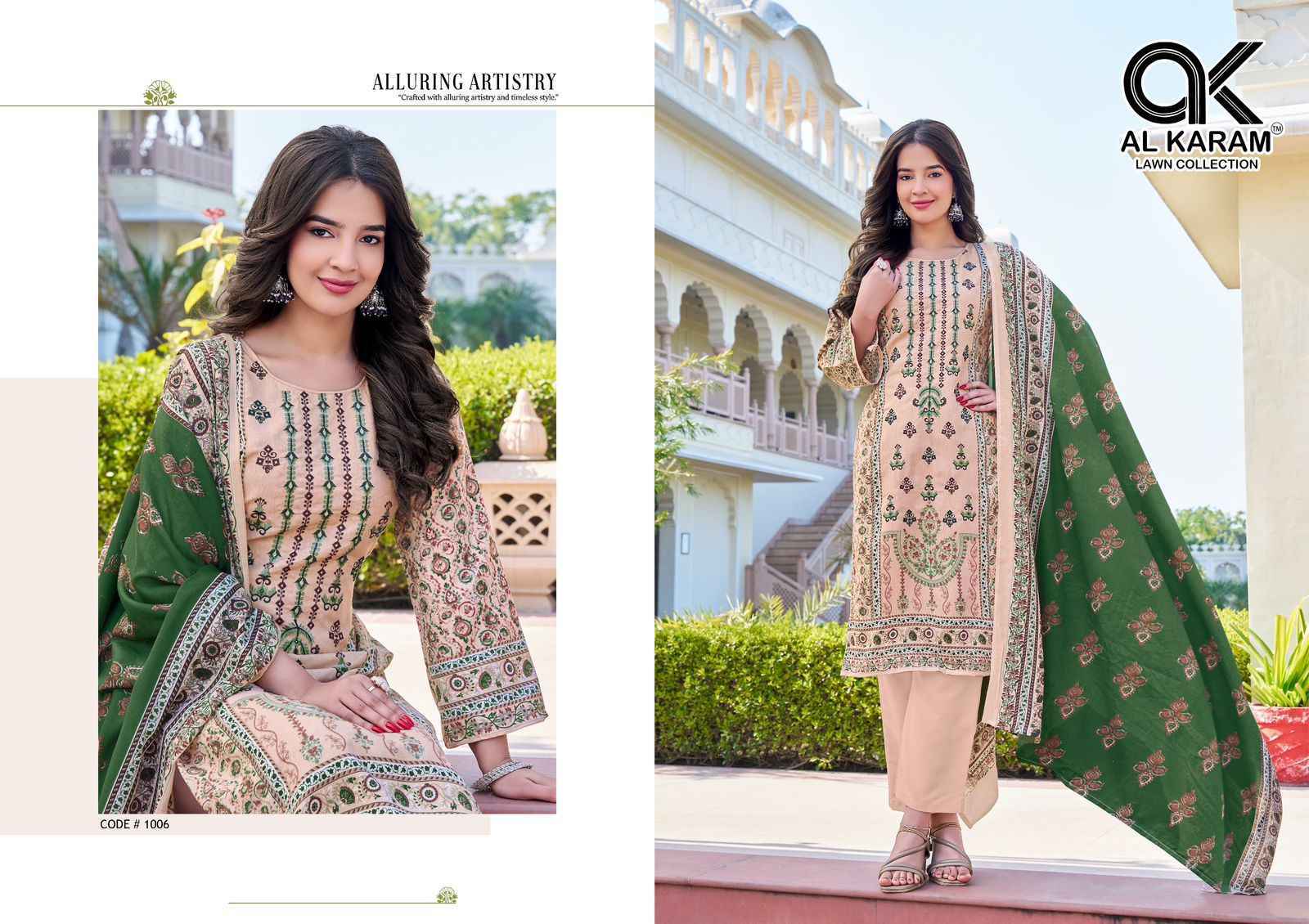 Al Karam Shezlin Reyon cotton Dress Material Wholesale Collection  ( 6 Pcs Catalog )