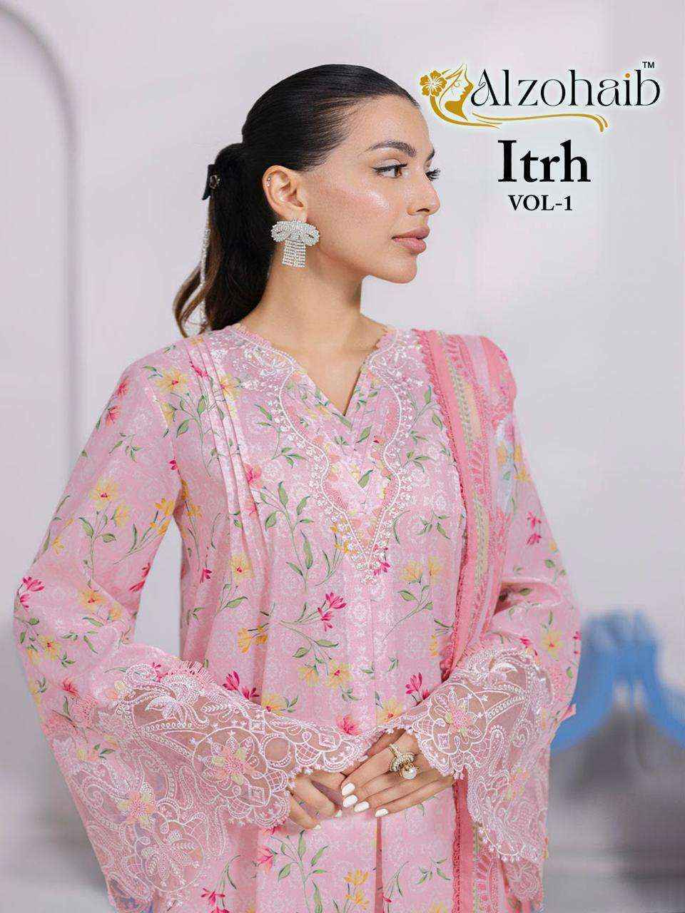 Al Zohaib Itrh Vol 1 Cotton Dress Material Wholesale Price ( 4 Pcs Catalog )