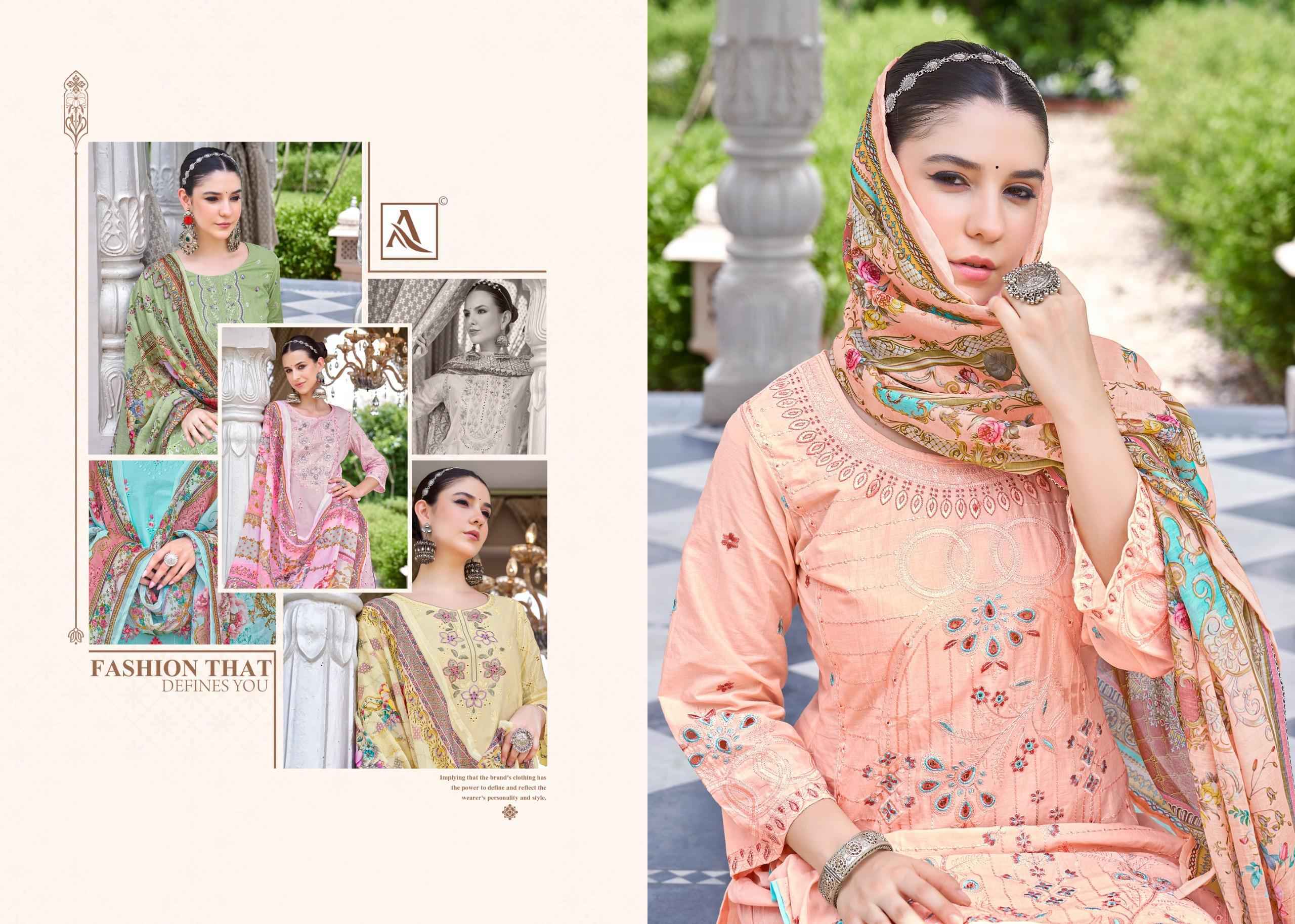 Alok Naqshi Cambric Lawn Material Wholesale Collection ( 8 Pcs Catalog )