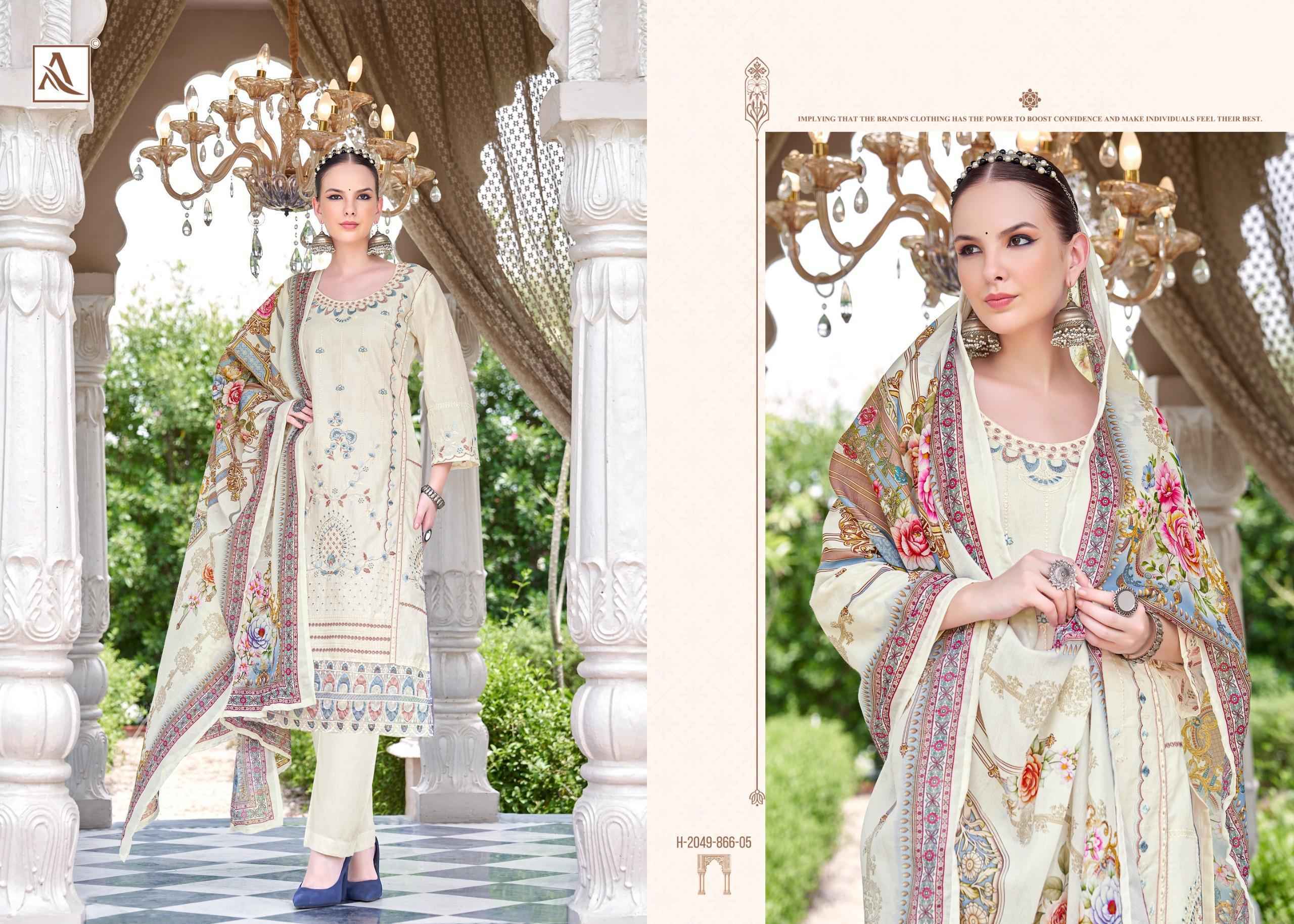 Alok Naqshi Cambric Lawn Material Wholesale Collection ( 8 Pcs Catalog )