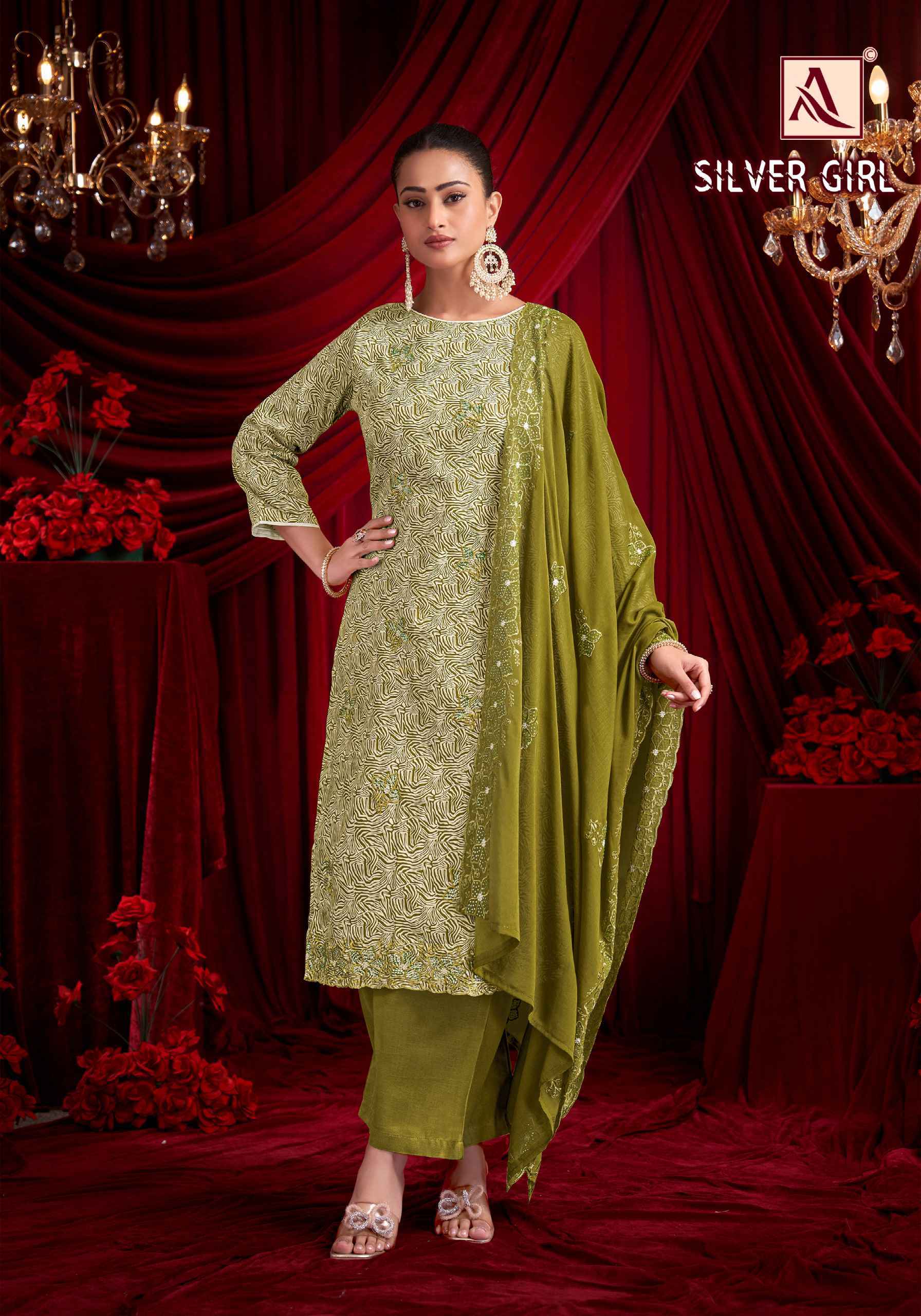 Alok Silver Girl Zam Cotton Dress Material Wholesale Price ( 4 pcs Catalogue )